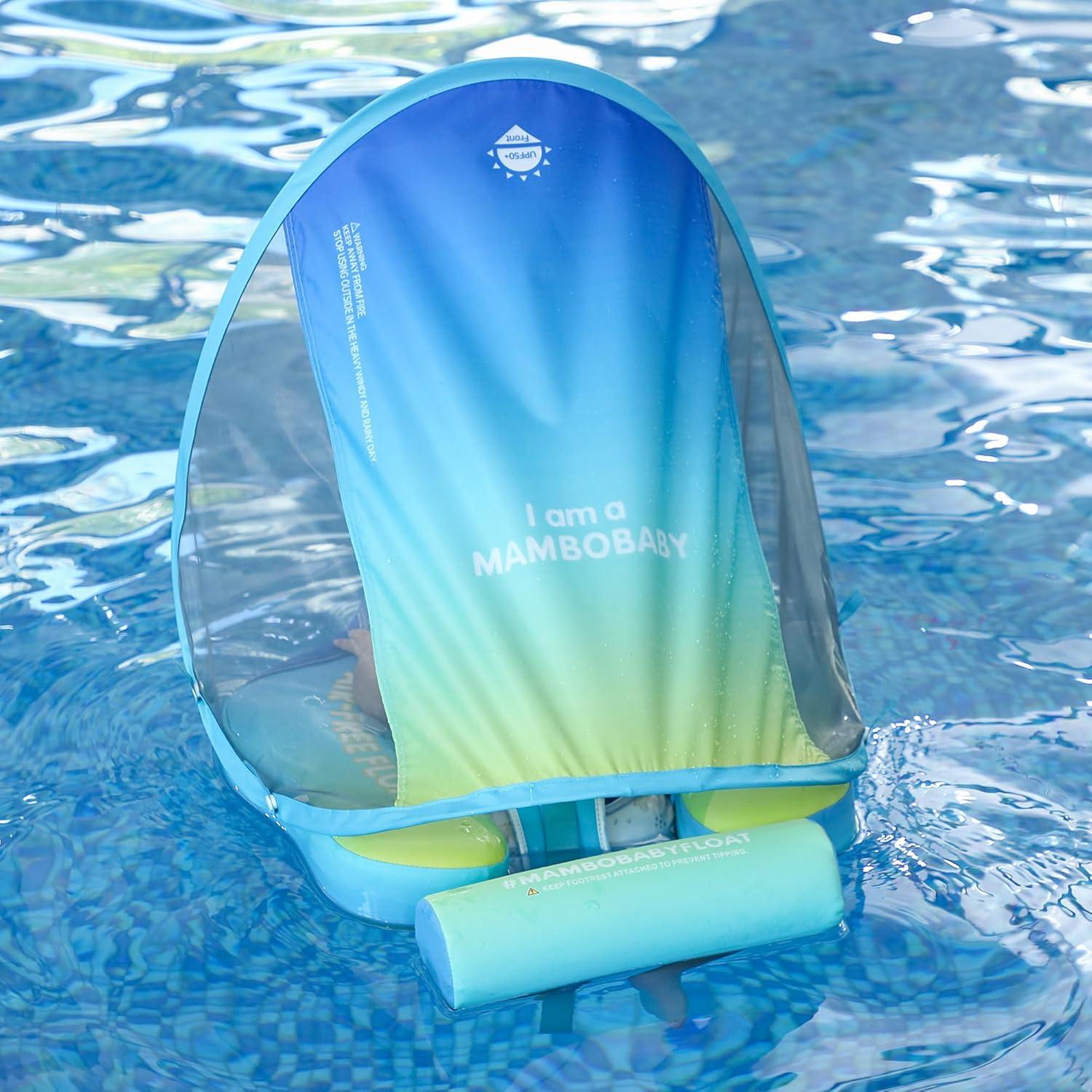 Flotador de Natación Mambobaby con Dosel UV 50+ para Bebés