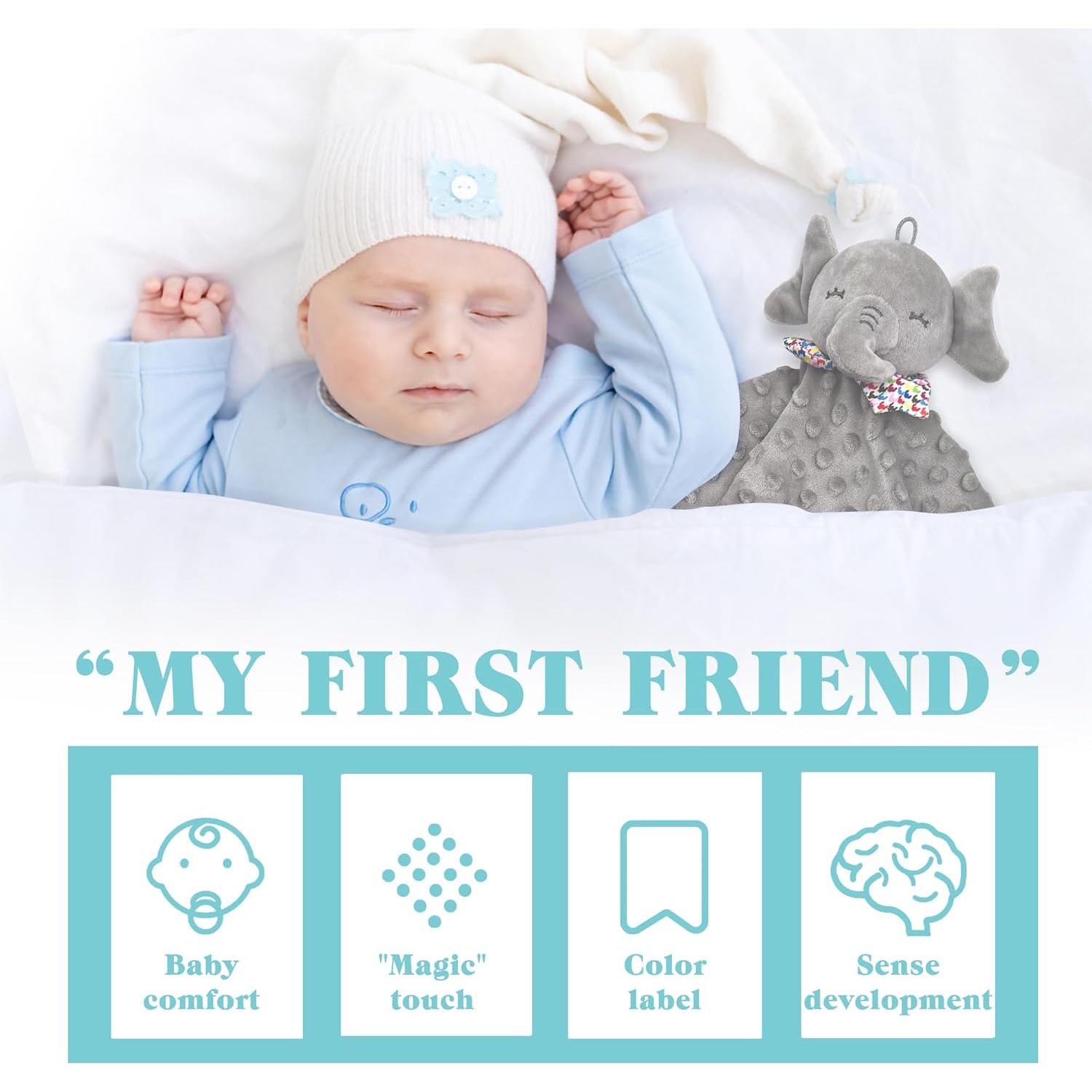 Manta de Seguridad Elefante Numyawl 28x28 cm para Bebés