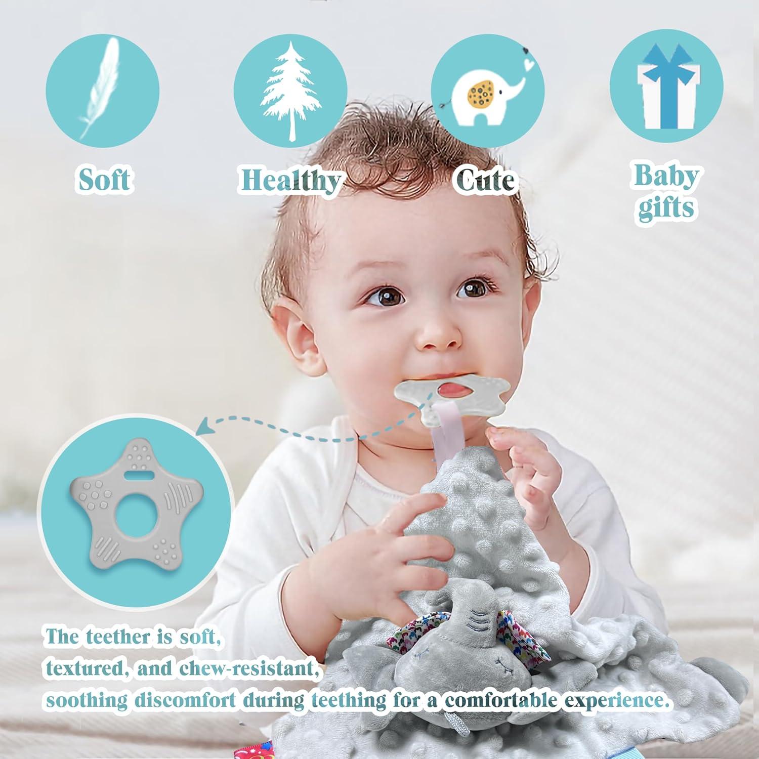 Manta de Seguridad Elefante Numyawl 28x28 cm para Bebés