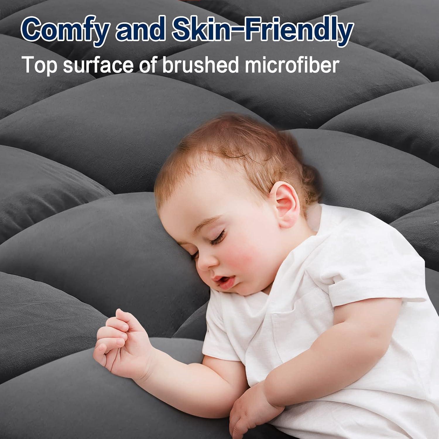 Protector de Colchón Individual SOPAT 99x191 cm Gris Suave