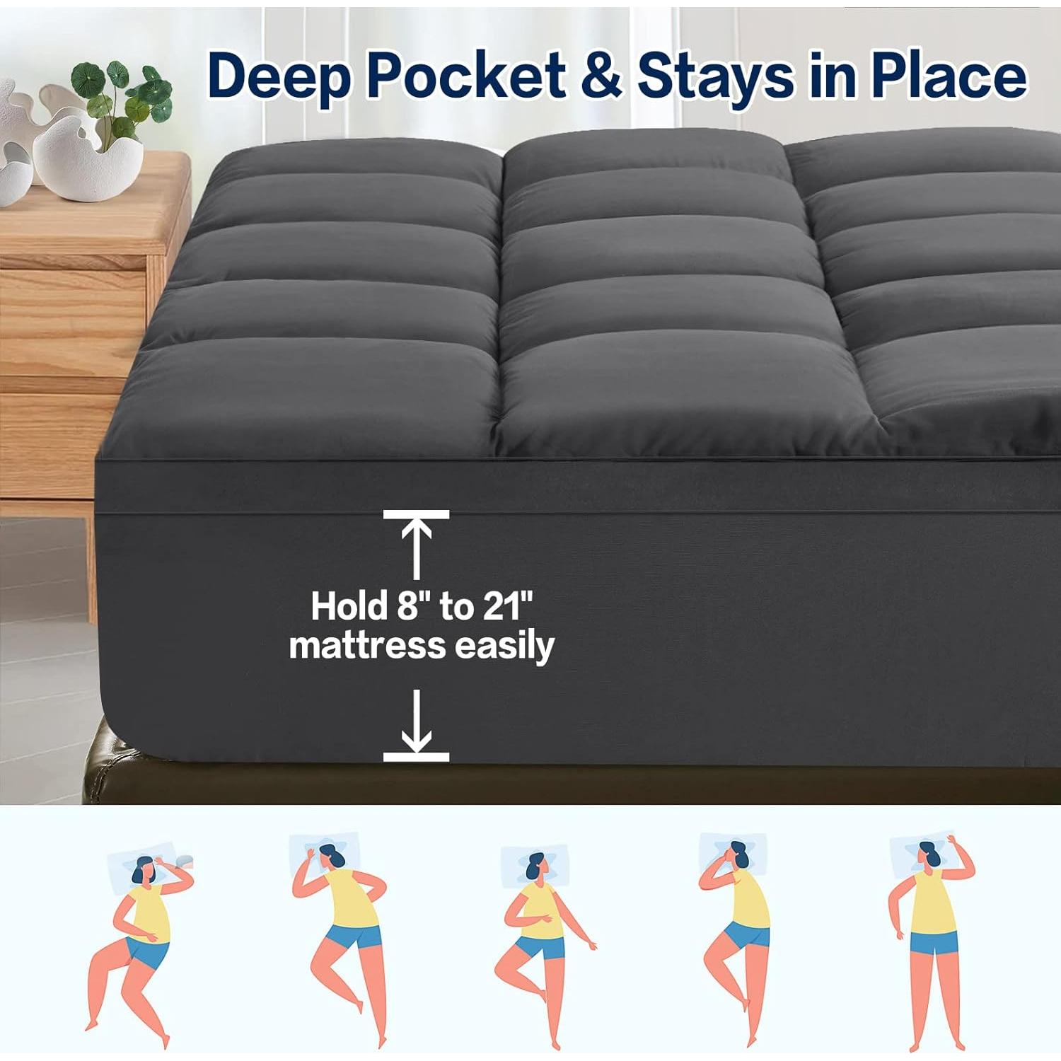 Protector de Colchón Individual SOPAT 99x191 cm Gris Suave