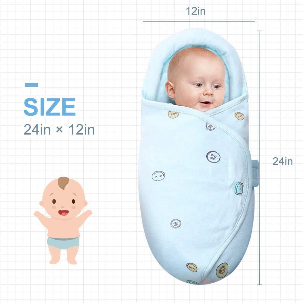 Manta Envuelo Knirose 100% Algodón Azul 0-3 Meses