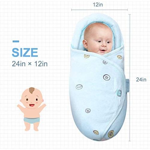 Manta Envuelo Knirose 100% Algodón Azul 0-3 Meses