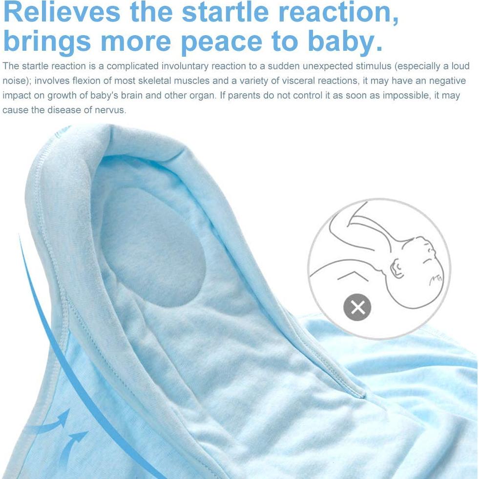 Manta Envuelo Knirose 100% Algodón Azul 0-3 Meses