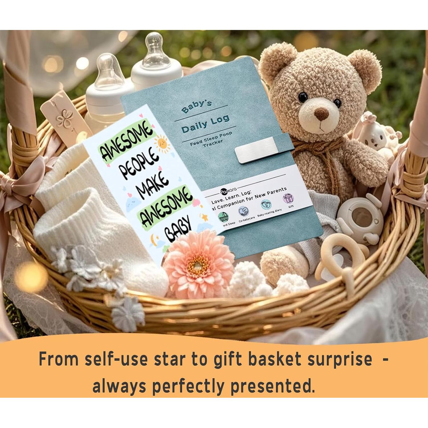 Newborn Baby Daily Log Book for New Parents - 2025 Newborn Feeding Essentials for Single or Twins Infant Feeding, Sleeping, Diaper- Preemie Baby Planner For New Parents- Baby Feeding Log Book A5 Blue