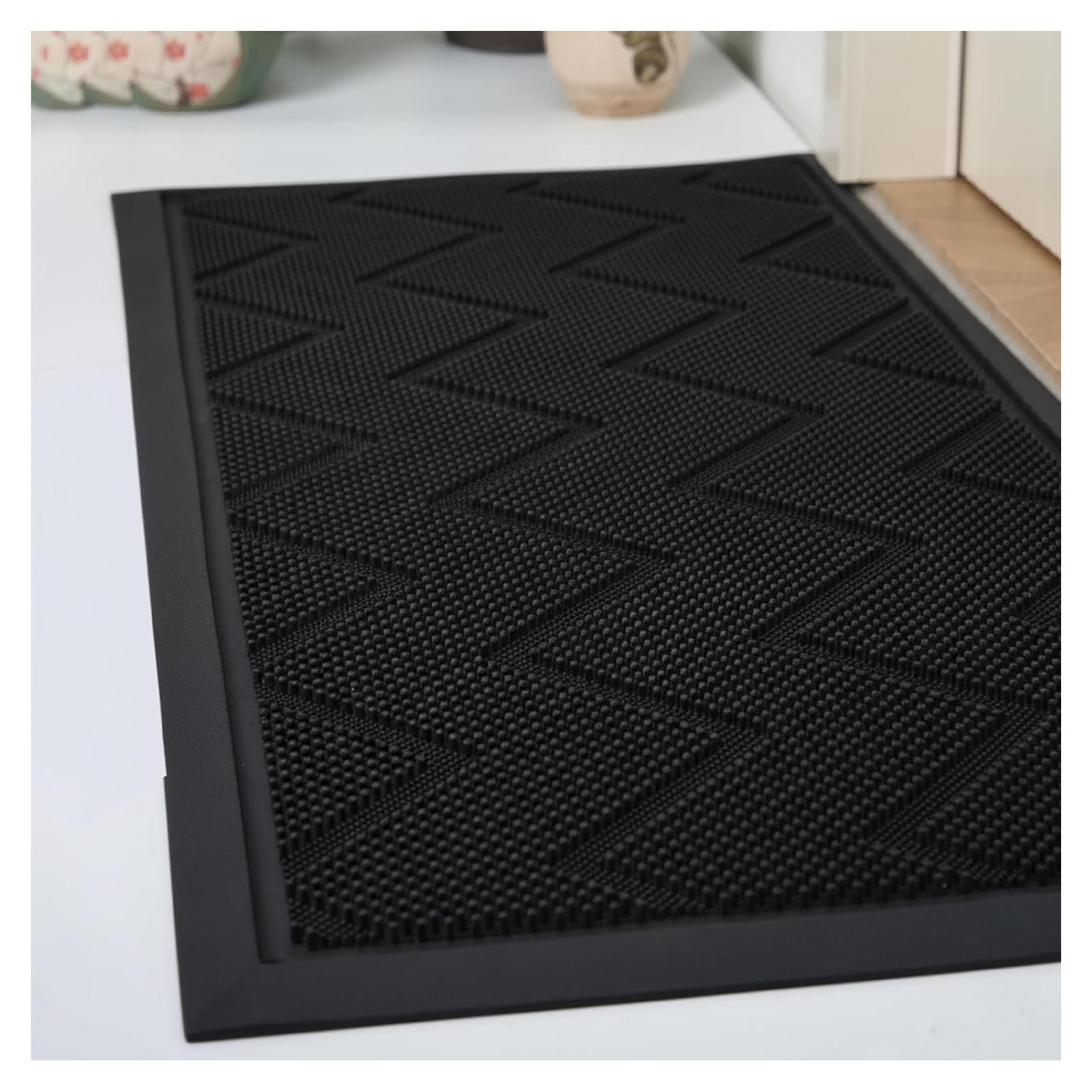 Felpudo Antideslizante HAMARA 90x43cm Negro para Exterior