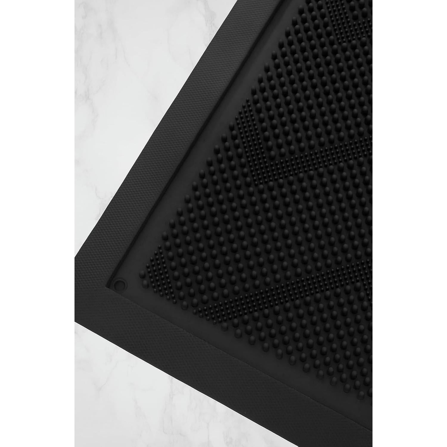 Felpudo Antideslizante HAMARA 90x43cm Negro para Exterior