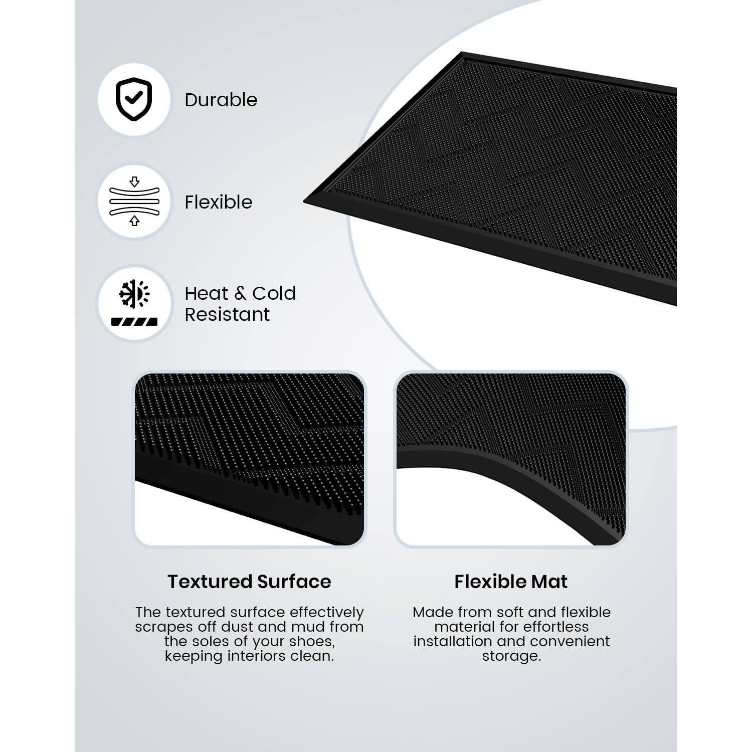 Felpudo Antideslizante HAMARA 90x43cm Negro para Exterior