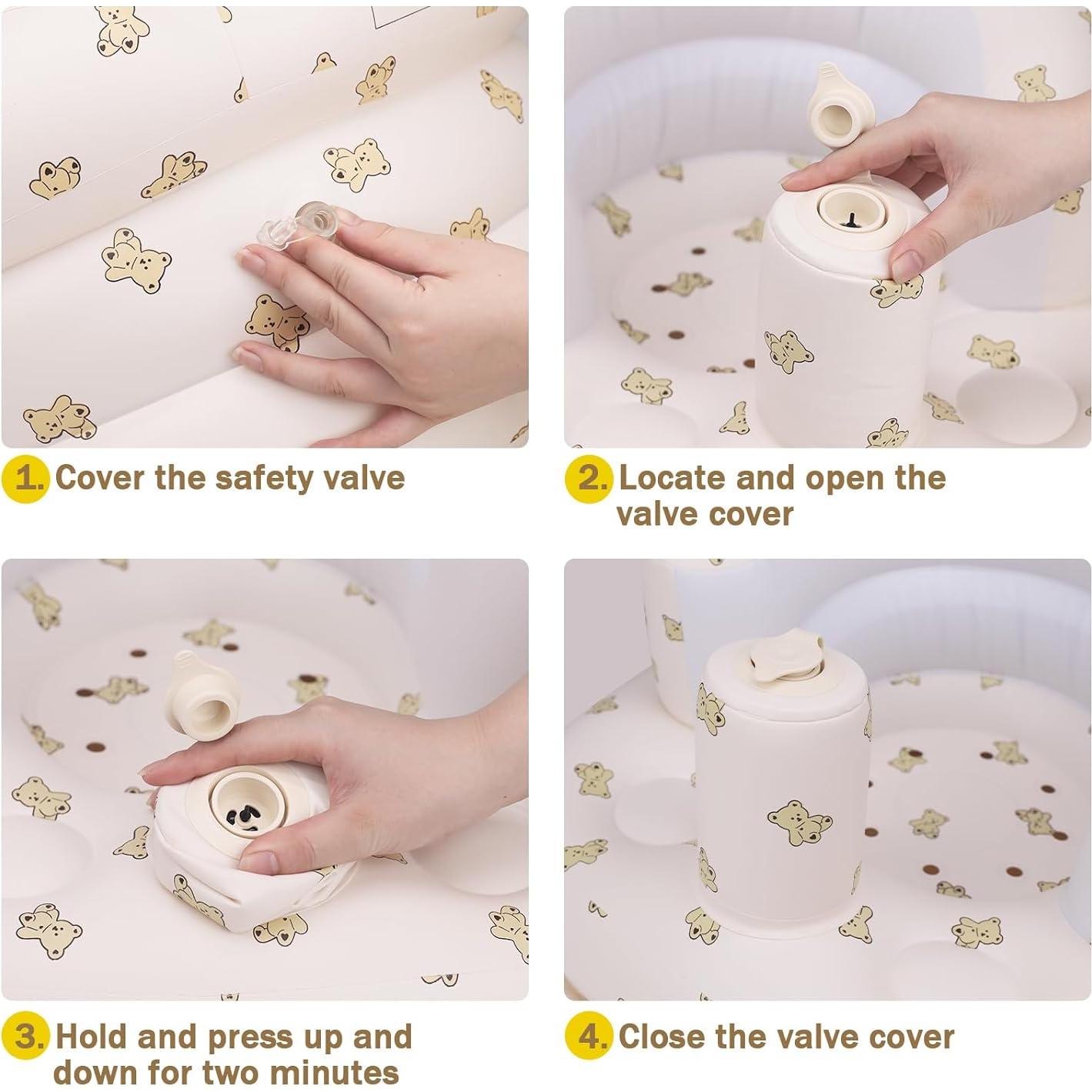 Asiento Inflable para Bebés AirSwim Oso - 0.20 kg, 3 meses+