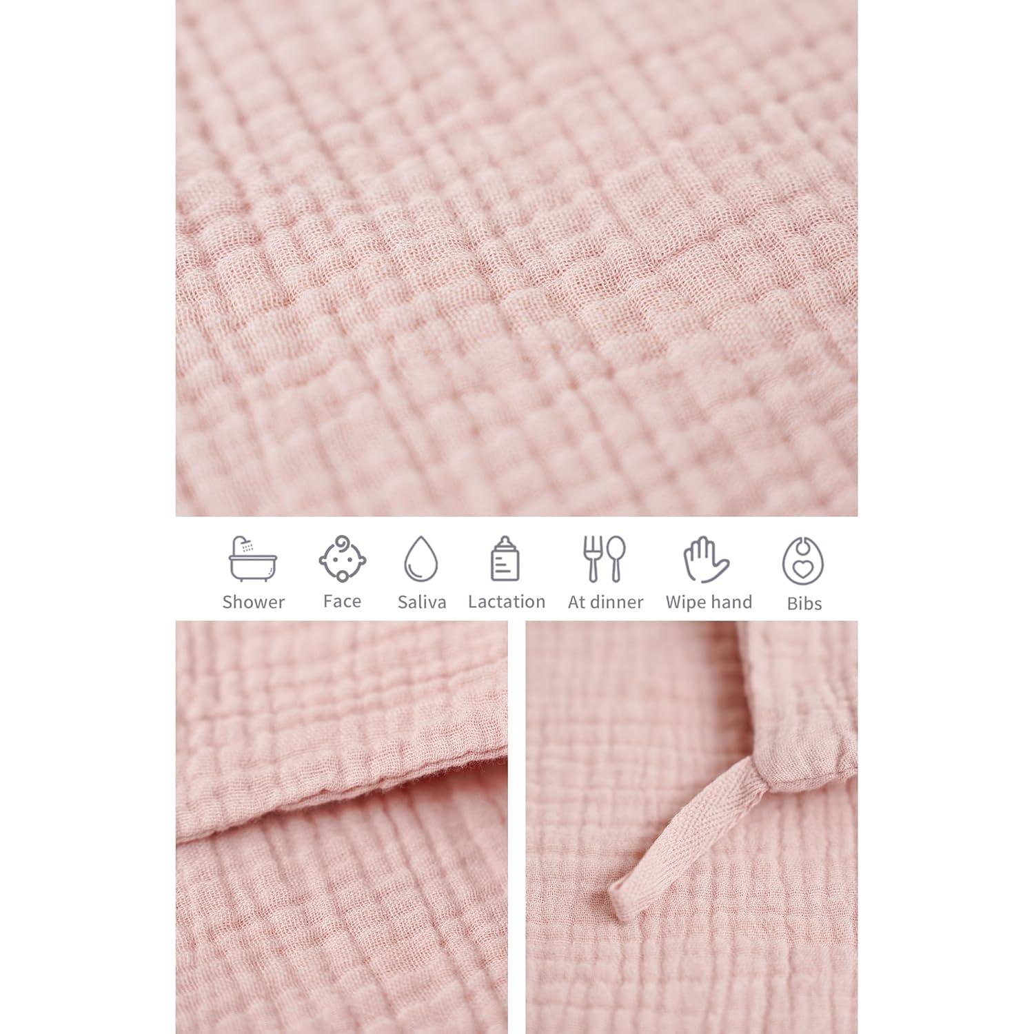 Paquete de 6 Paños de Muselina Konssy 100% Algodón 28x28cm