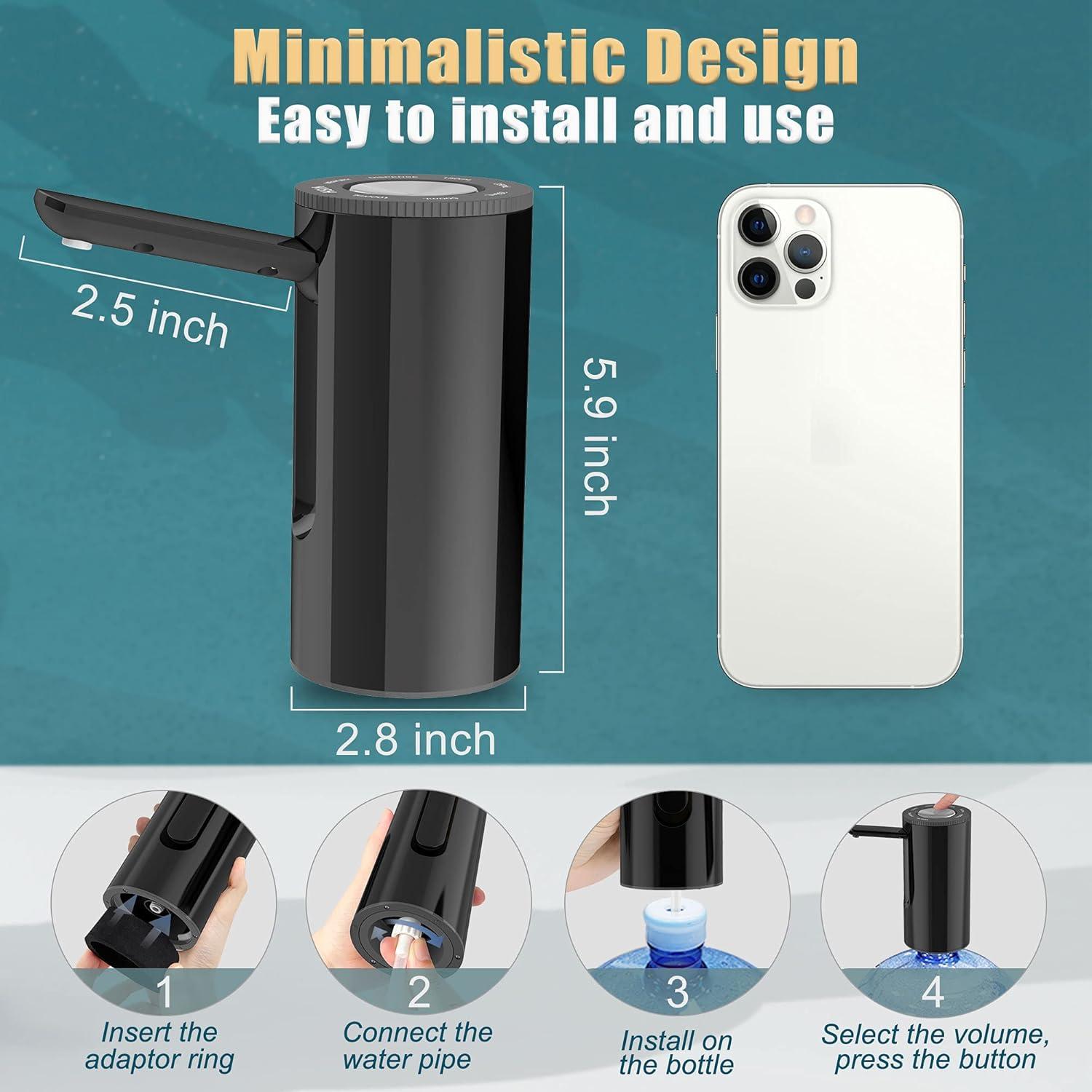 Dispensador de Agua Eléctrico YISH 5 Galones USB-Cargable