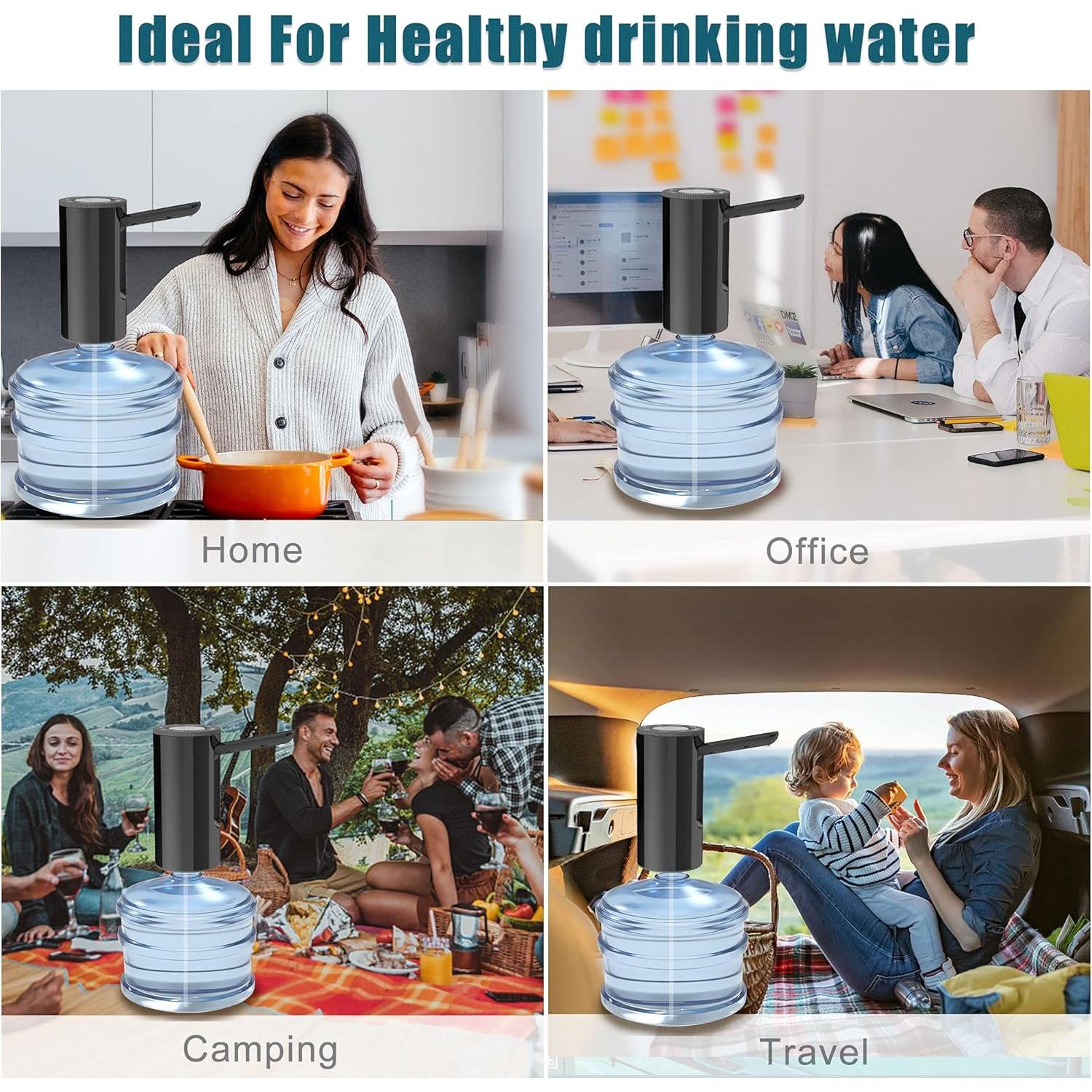 Dispensador de Agua Eléctrico YISH 5 Galones USB-Cargable