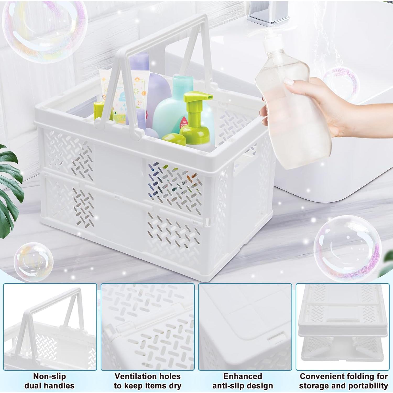 Caddy de Ducha Plegable CHGShine Blanco - Organizador Multifuncional