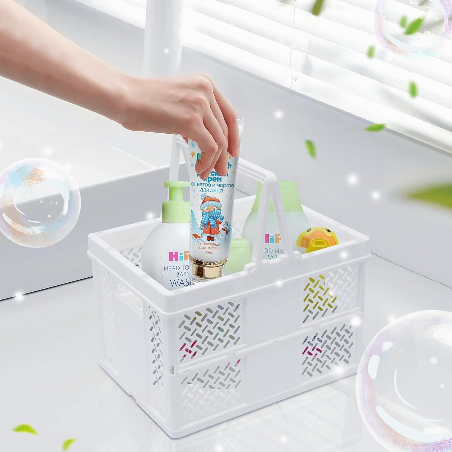 Caddy de Ducha Plegable CHGShine Blanco - Organizador Multifuncional