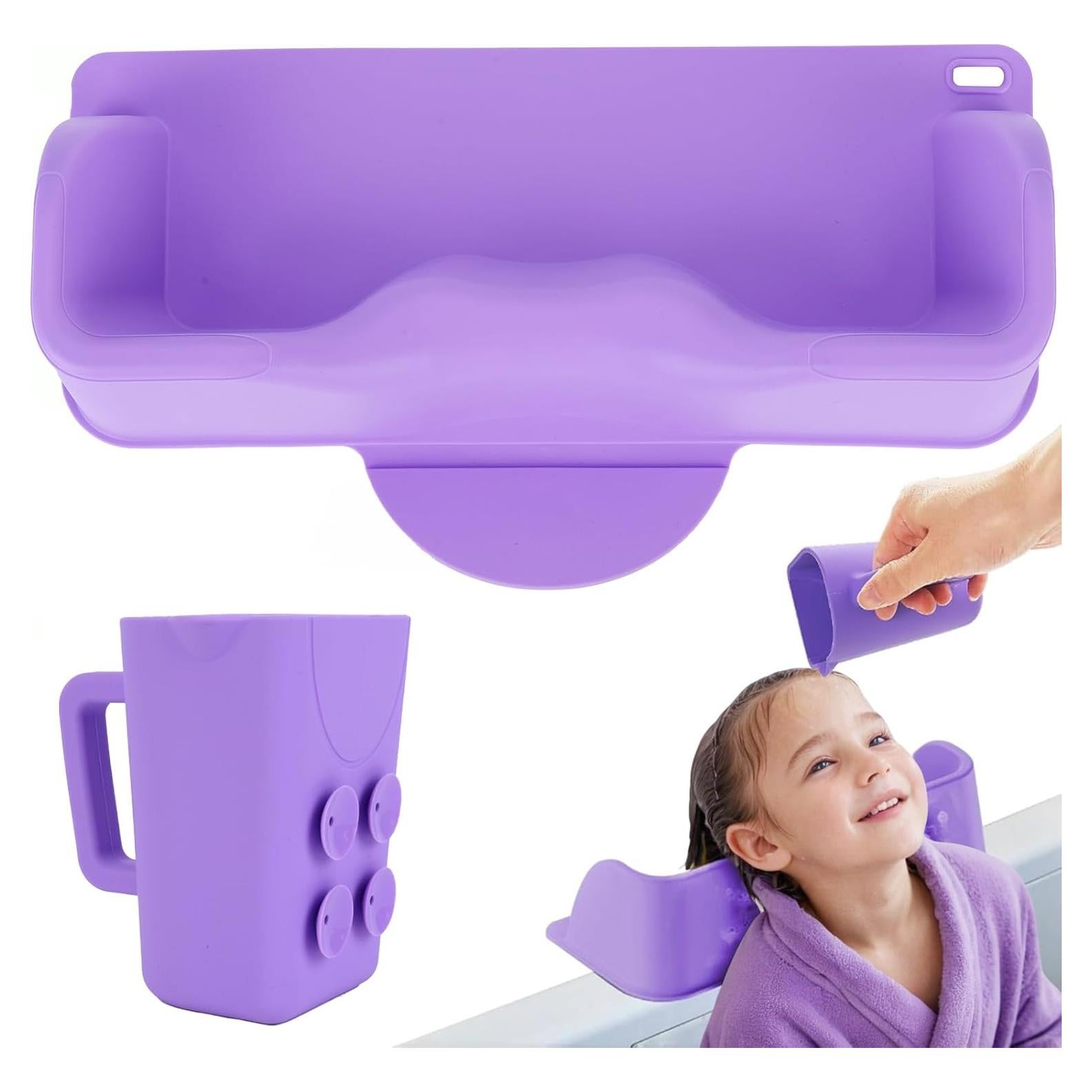 Estación de Lavado de Cabello Portátil Silicona - 1 Juego Púrpura