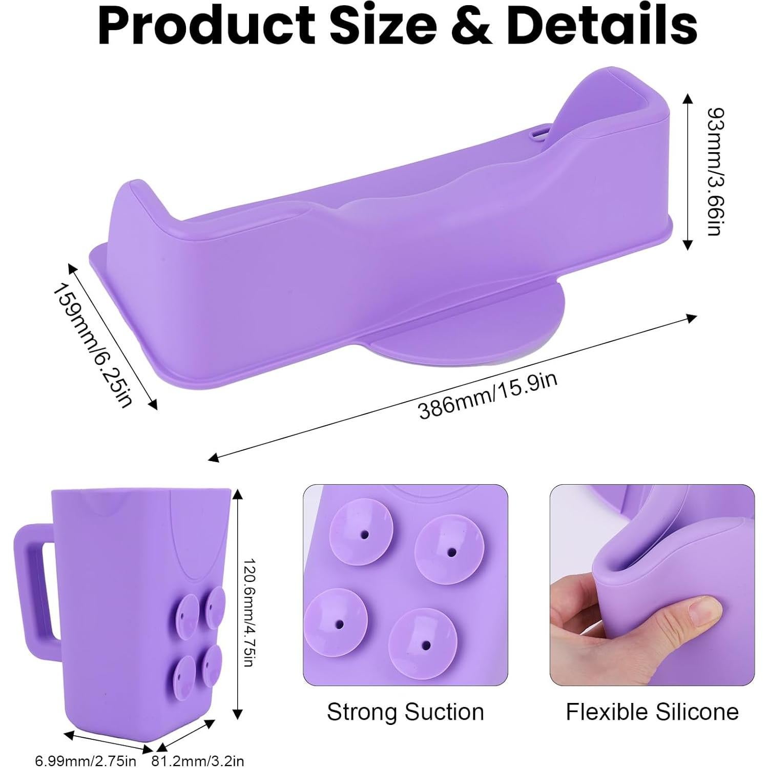 Estación de Lavado de Cabello Portátil Silicona - 1 Juego Púrpura