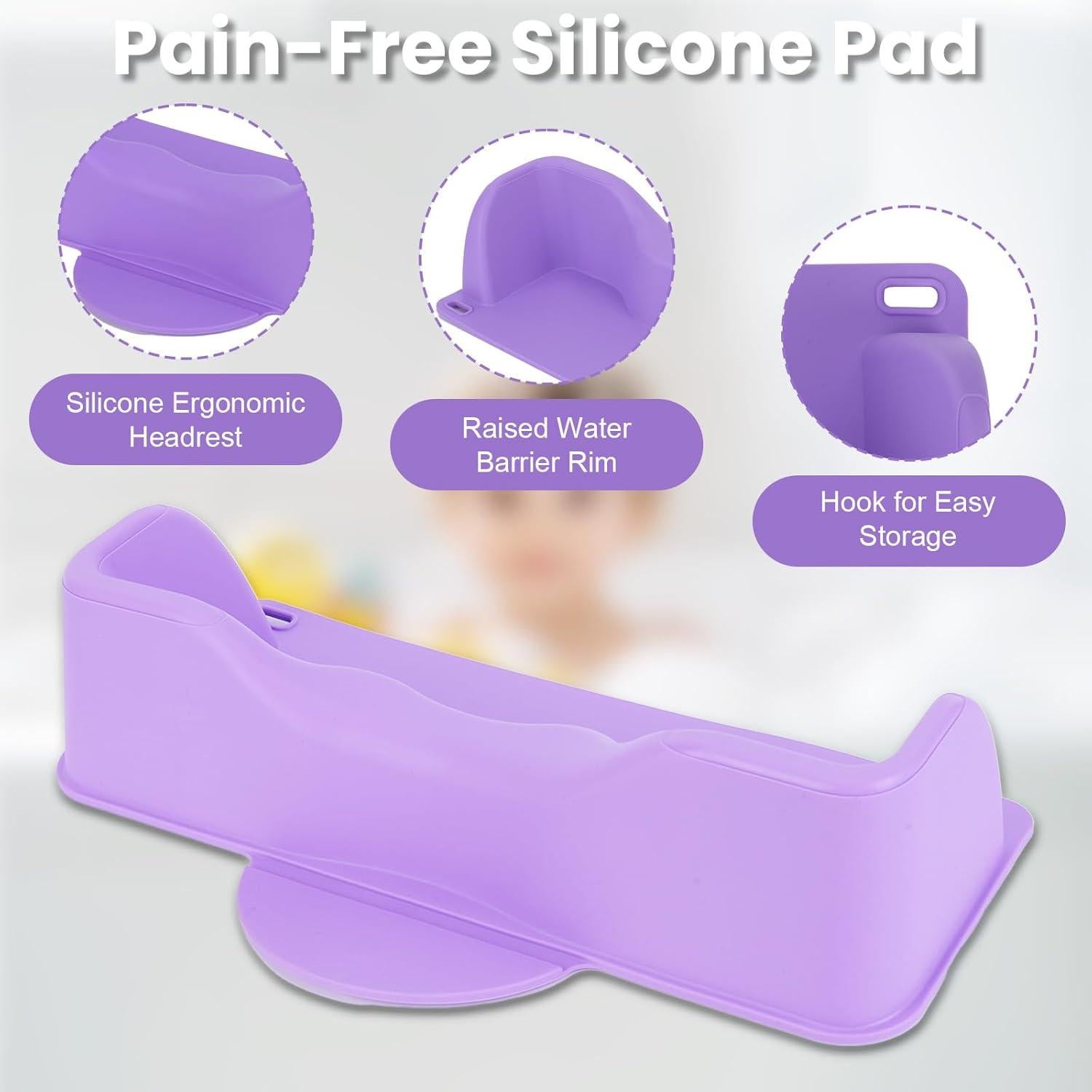 Estación de Lavado de Cabello Portátil Silicona - 1 Juego Púrpura