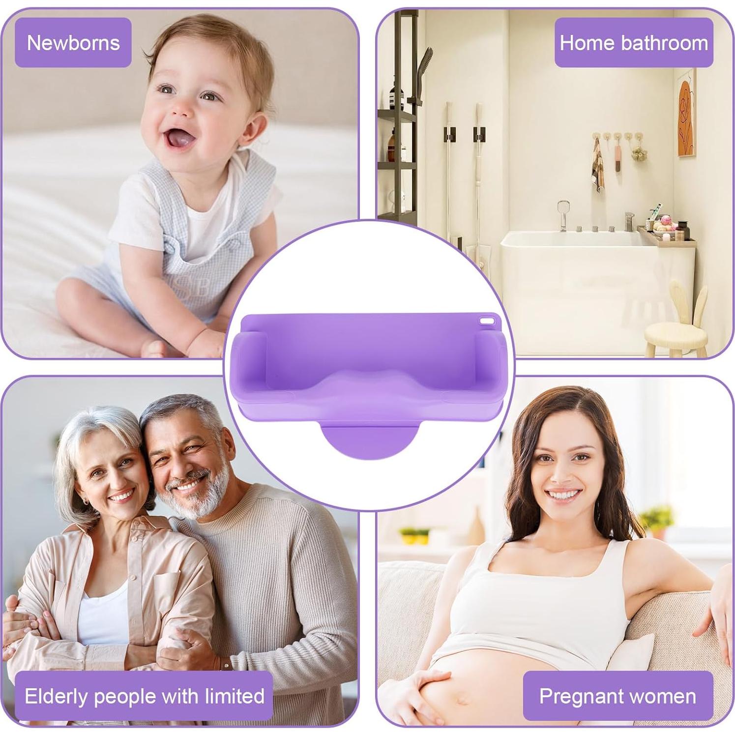 Estación de Lavado de Cabello Portátil Silicona - 1 Juego Púrpura