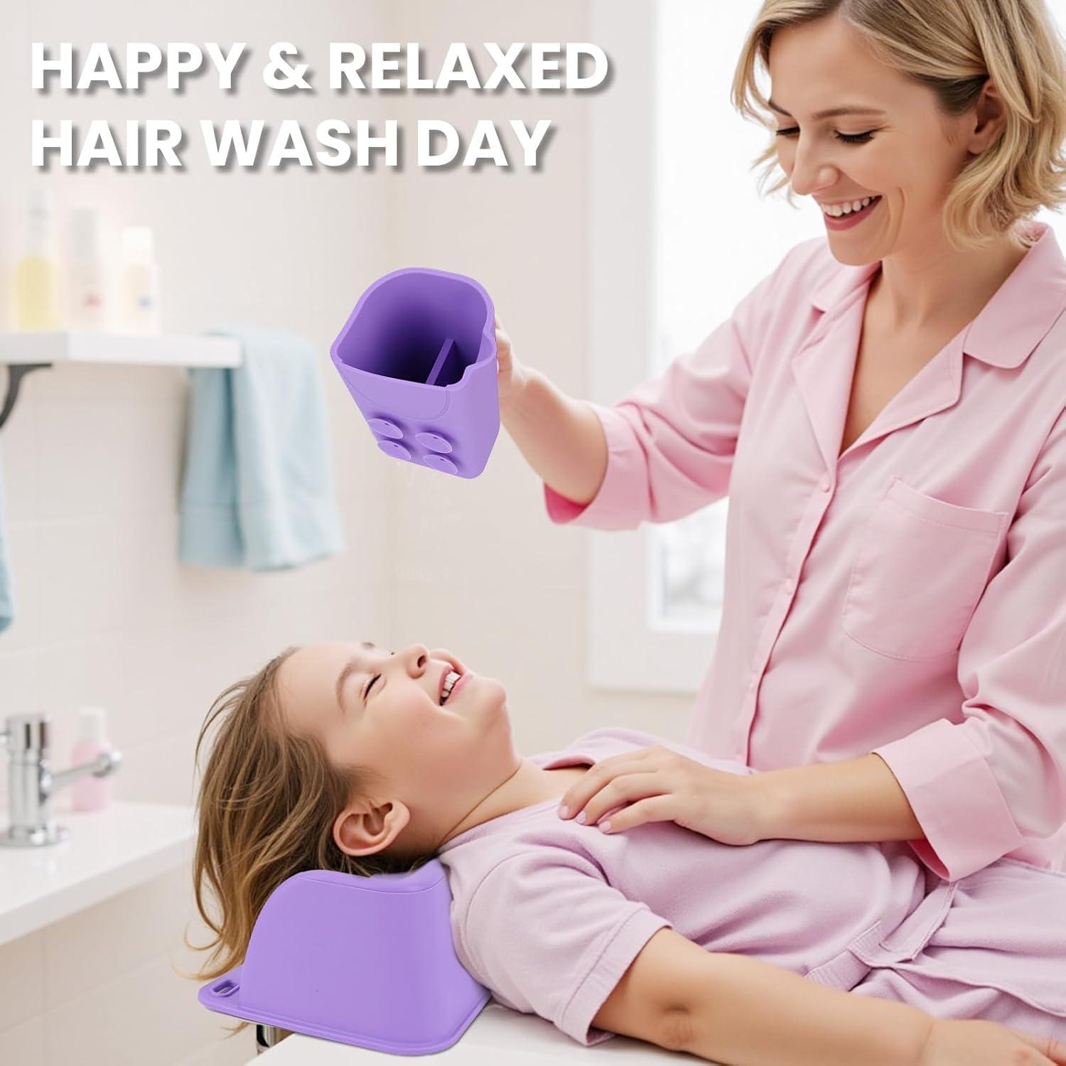 Estación de Lavado de Cabello Portátil Silicona - 1 Juego Púrpura