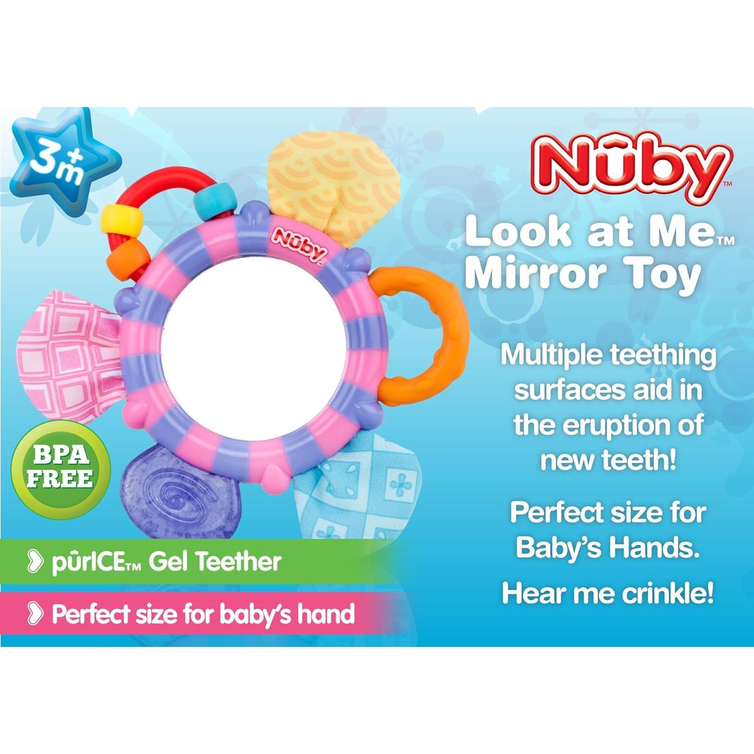 Mordedor Espejo Look-at-Me Nuby 13.5 cm Silicona Libre BPA