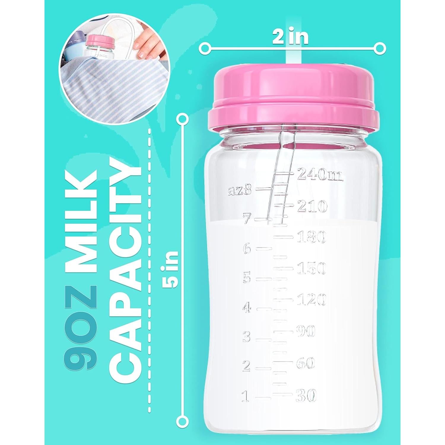 Botella Anti-Cólico TidyFriend 240ml para Bebés Lactantes Rosa