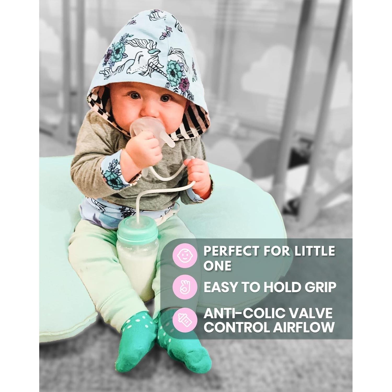 Botella Anti-Cólico TidyFriend 240ml para Bebés Lactantes Rosa