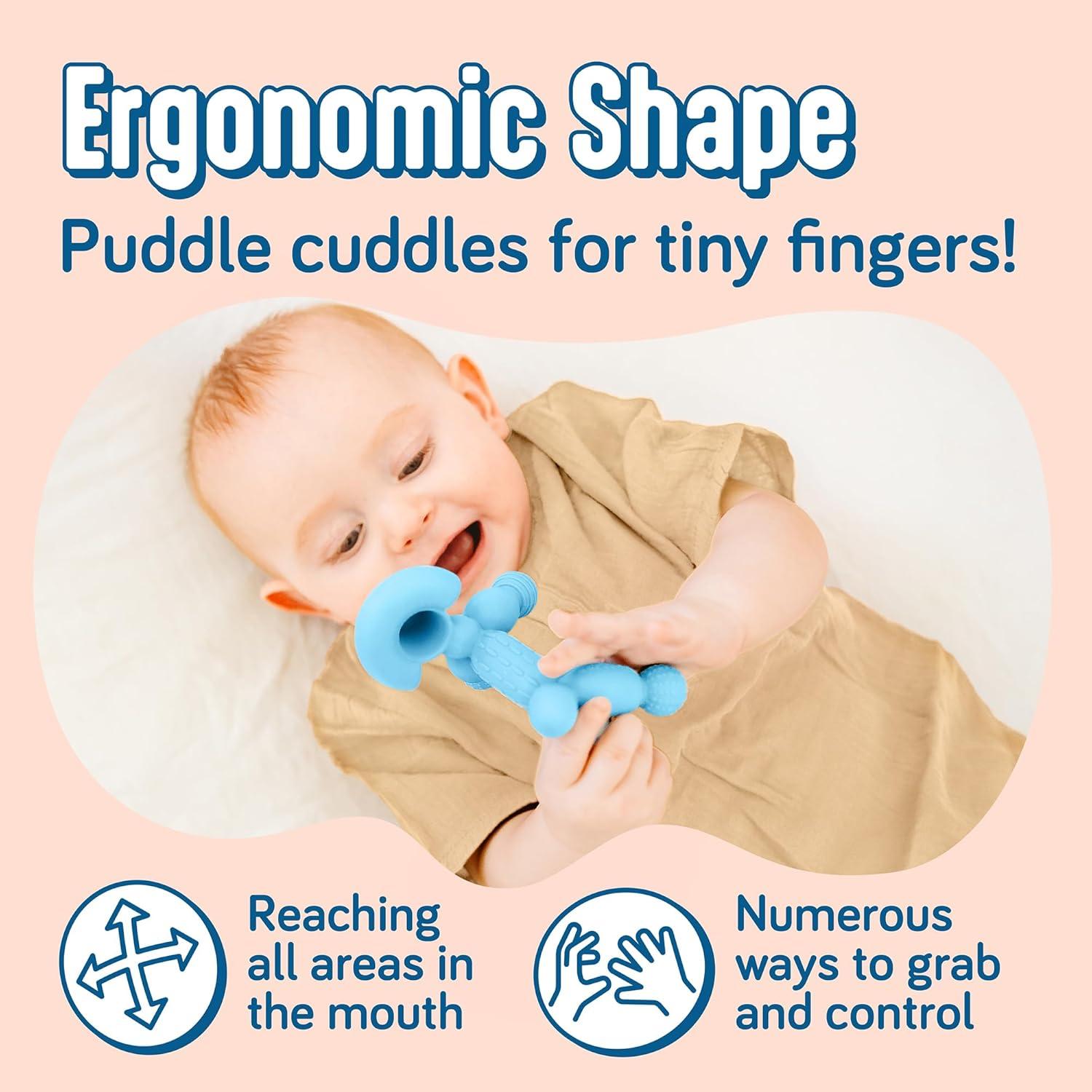 Mordedor para Bebés SplashEZ 100% Silicona Azul Claro 0-12 Meses