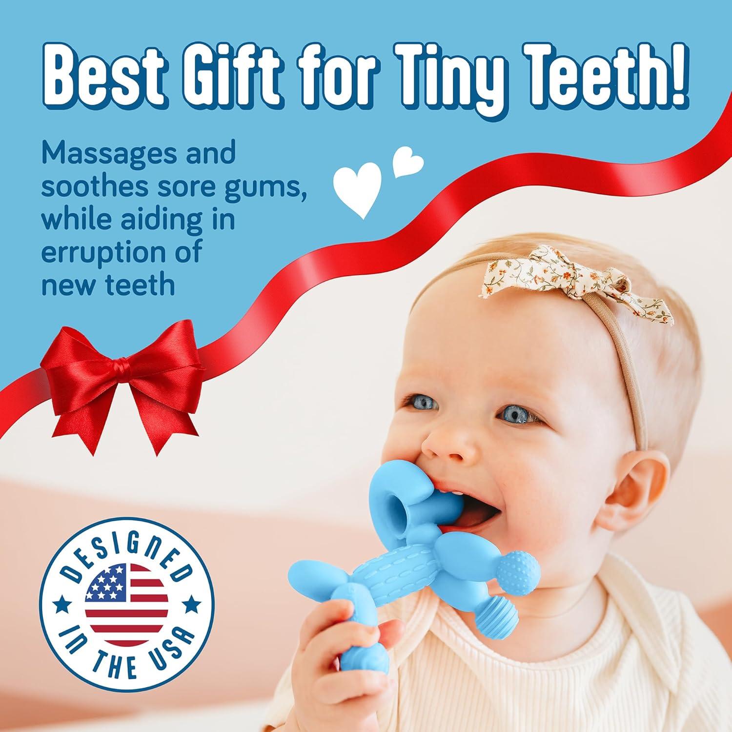 Mordedor para Bebés SplashEZ 100% Silicona Azul Claro 0-12 Meses