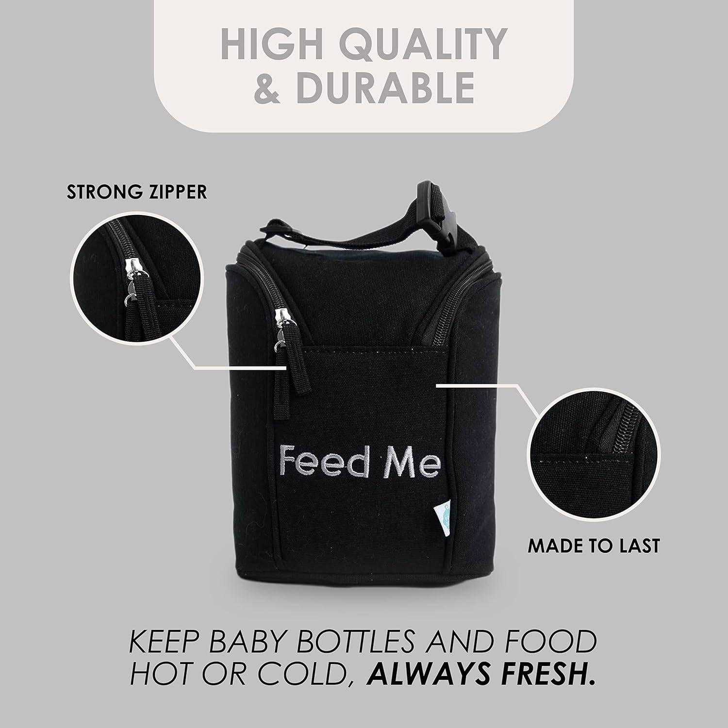 Organizador de Pañales Easy Baby - 4 Bolsas Negras Portátiles