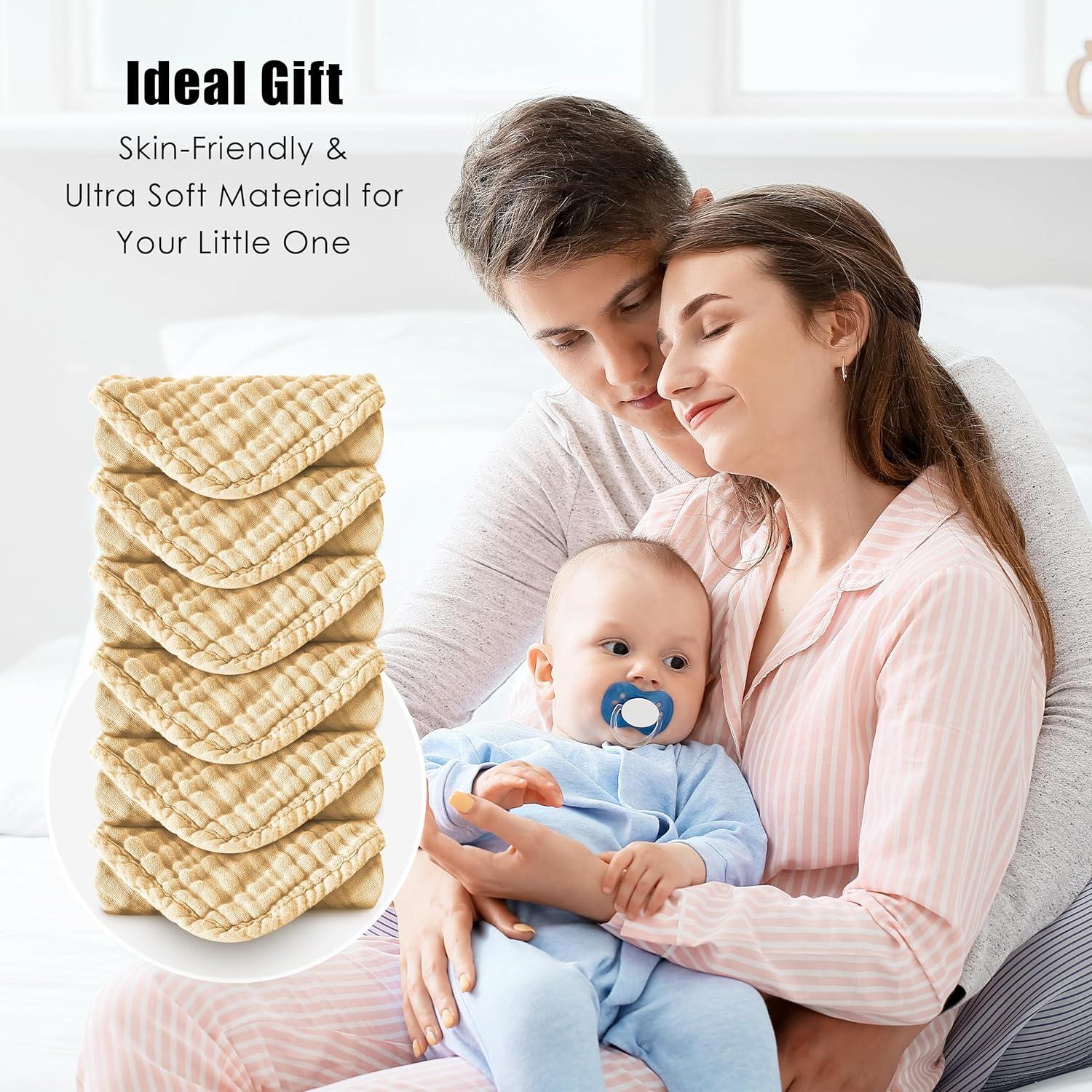 Paquete de 12 Paños de Baño MOON PARK 30x30 cm Algodón Marrón