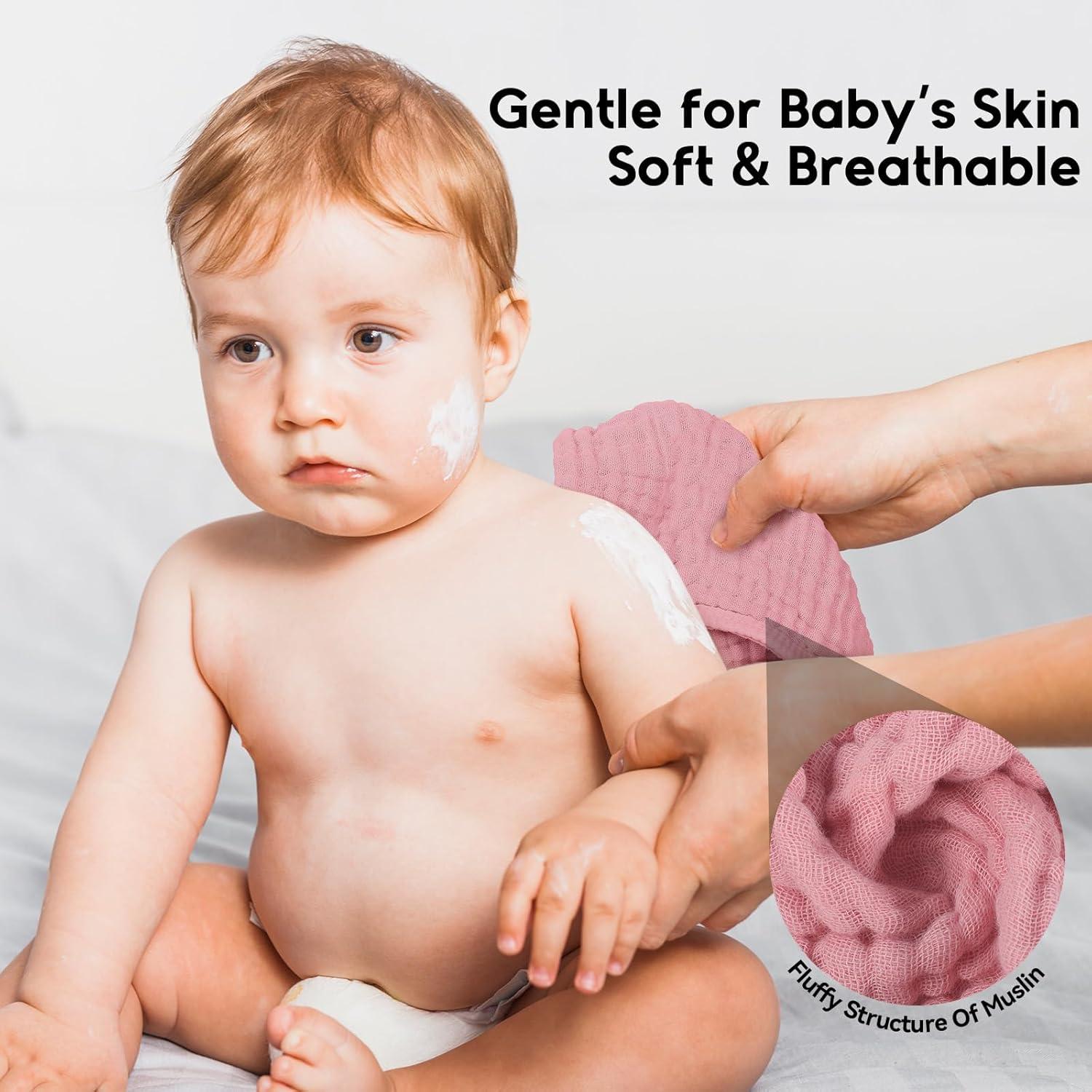 Paños de Eructo de Muselina Unnivoll 100% Algodón 12 Piezas