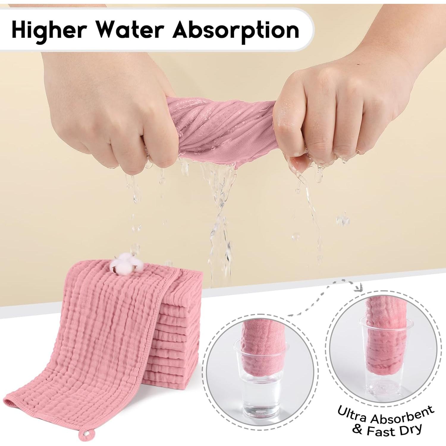 Paños de Eructo de Muselina Unnivoll 100% Algodón 12 Piezas