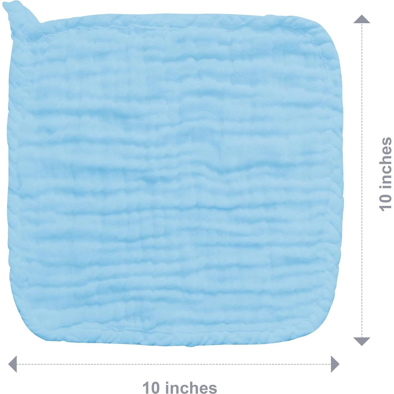 Paquete de 12 Paños de Muselina DOLPHIN DULCE 25.4cm Acuamarina