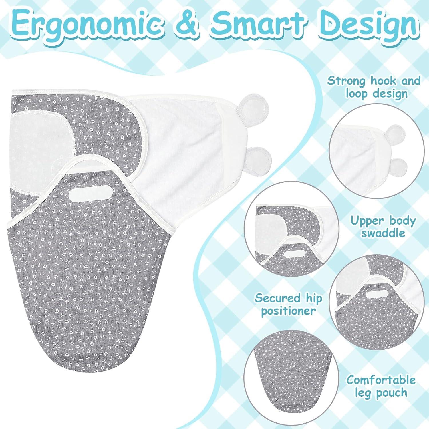 Paquete de 6 Mantitas de Envolver Bebé Ramede Algodón 73x50cm