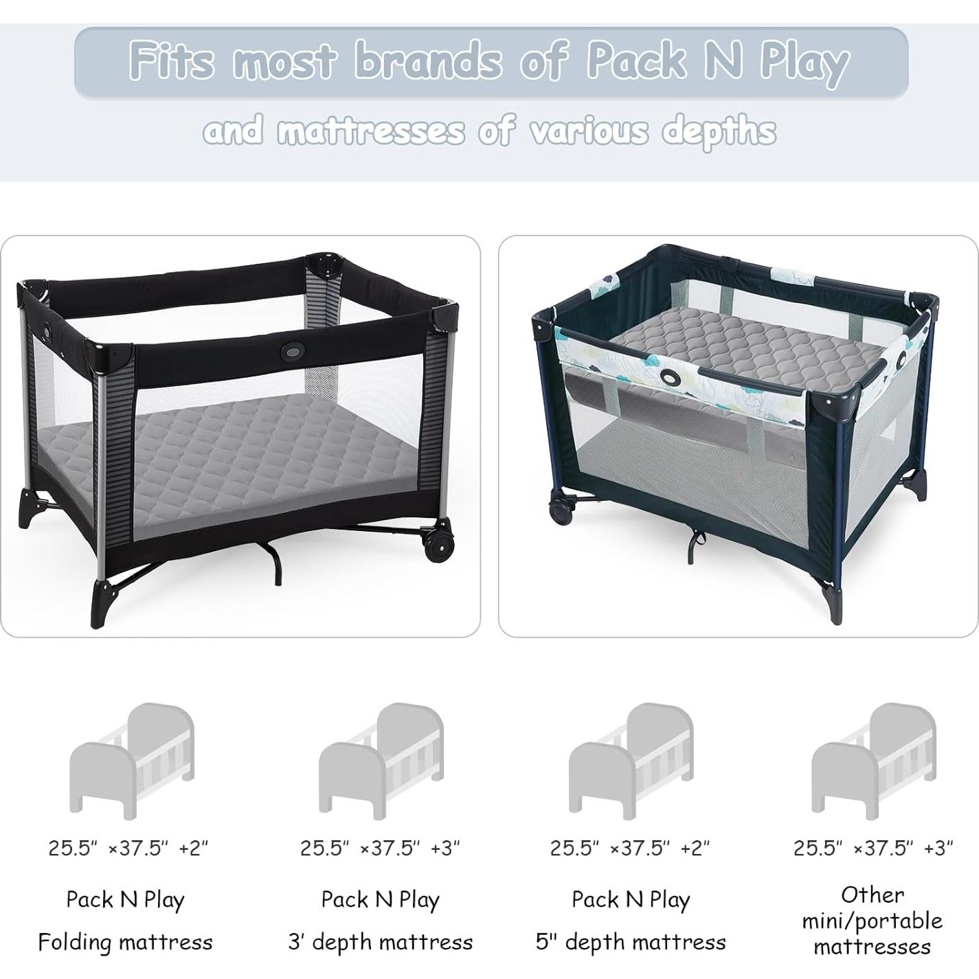 Protector de Colchón Impermeable Yoofoss 99x68.6cm Gris