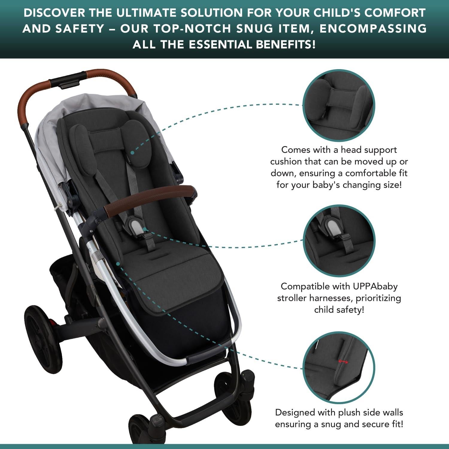 Forro de Asiento para Bebés Uppababy Vista y Cruz - Comodidad 2 en 1
