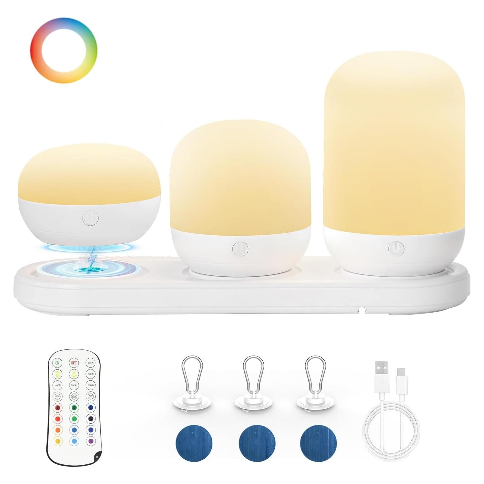 Luz Nocturna Recargable Benaep 3 en 1 para Niños 17 Colores