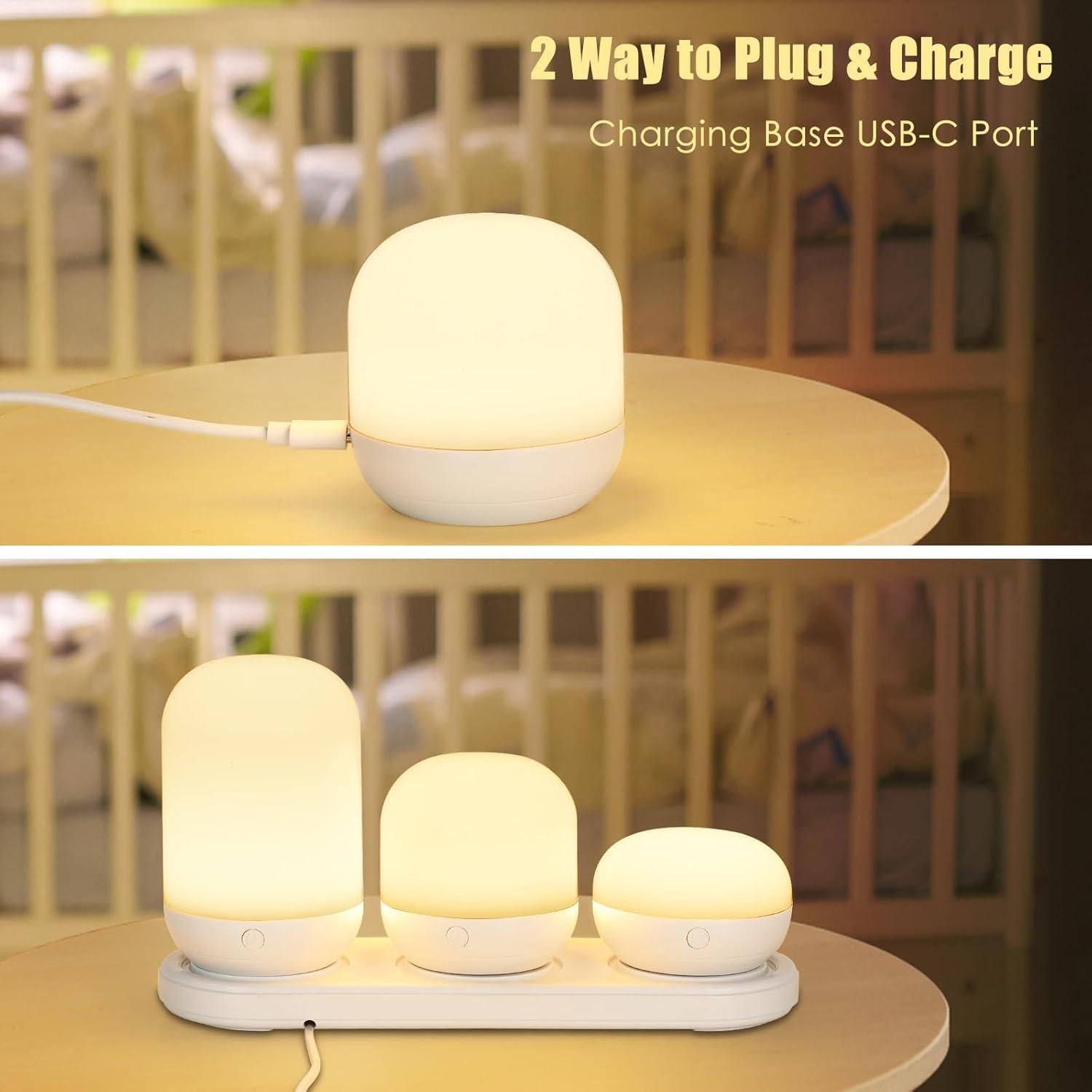 Luz Nocturna Recargable Benaep 3 en 1 para Niños 17 Colores