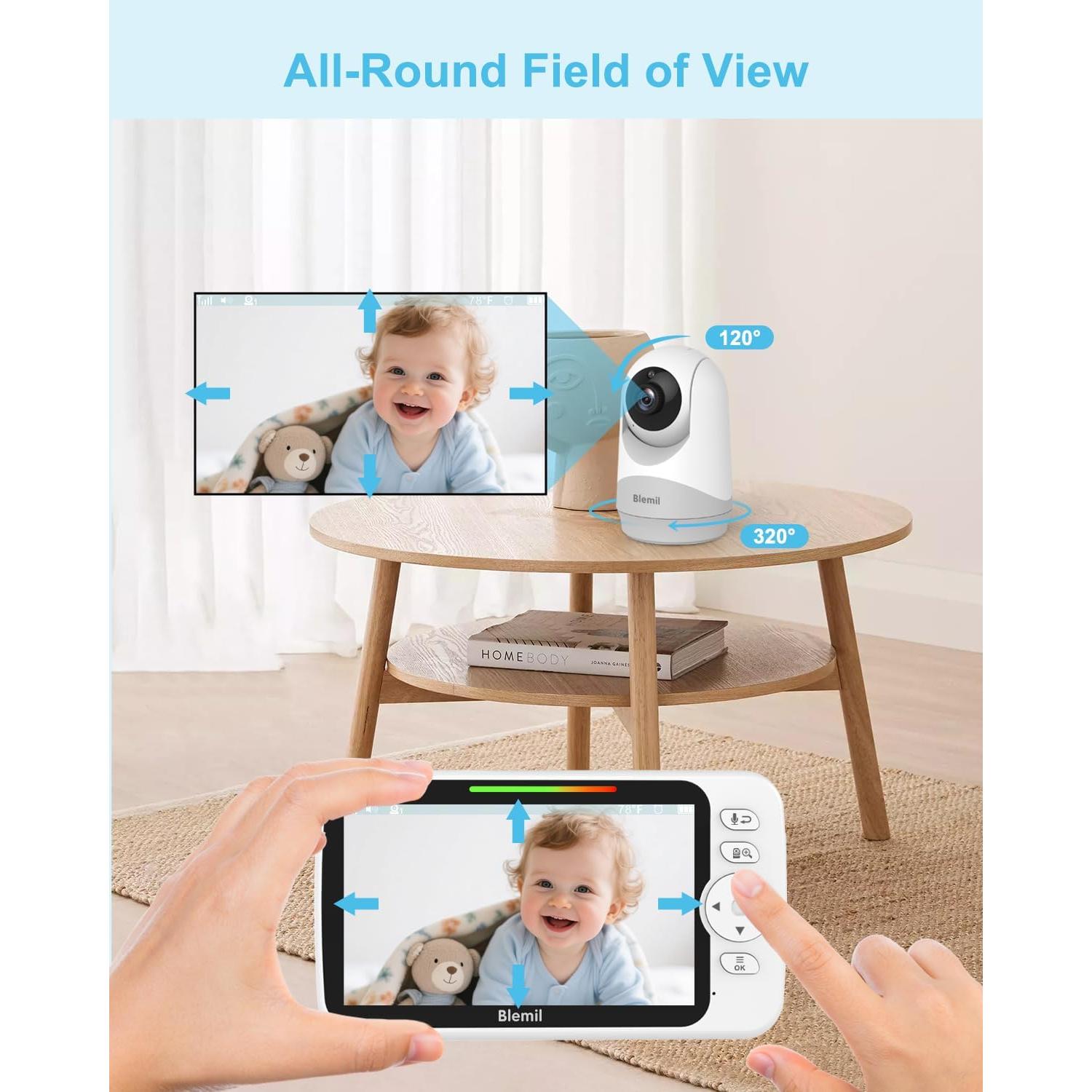 Monitor de Bebé Blemil BL9052Plus 6" Pantalla Grande