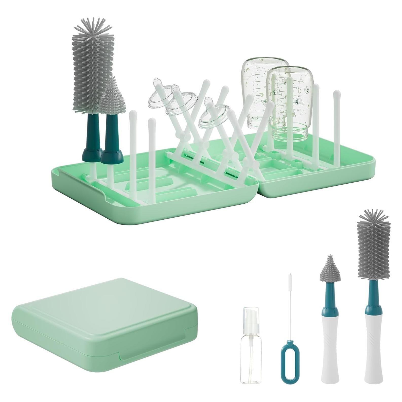 Juego de Cepillos para Biberones WHNL con Soporte Plegable