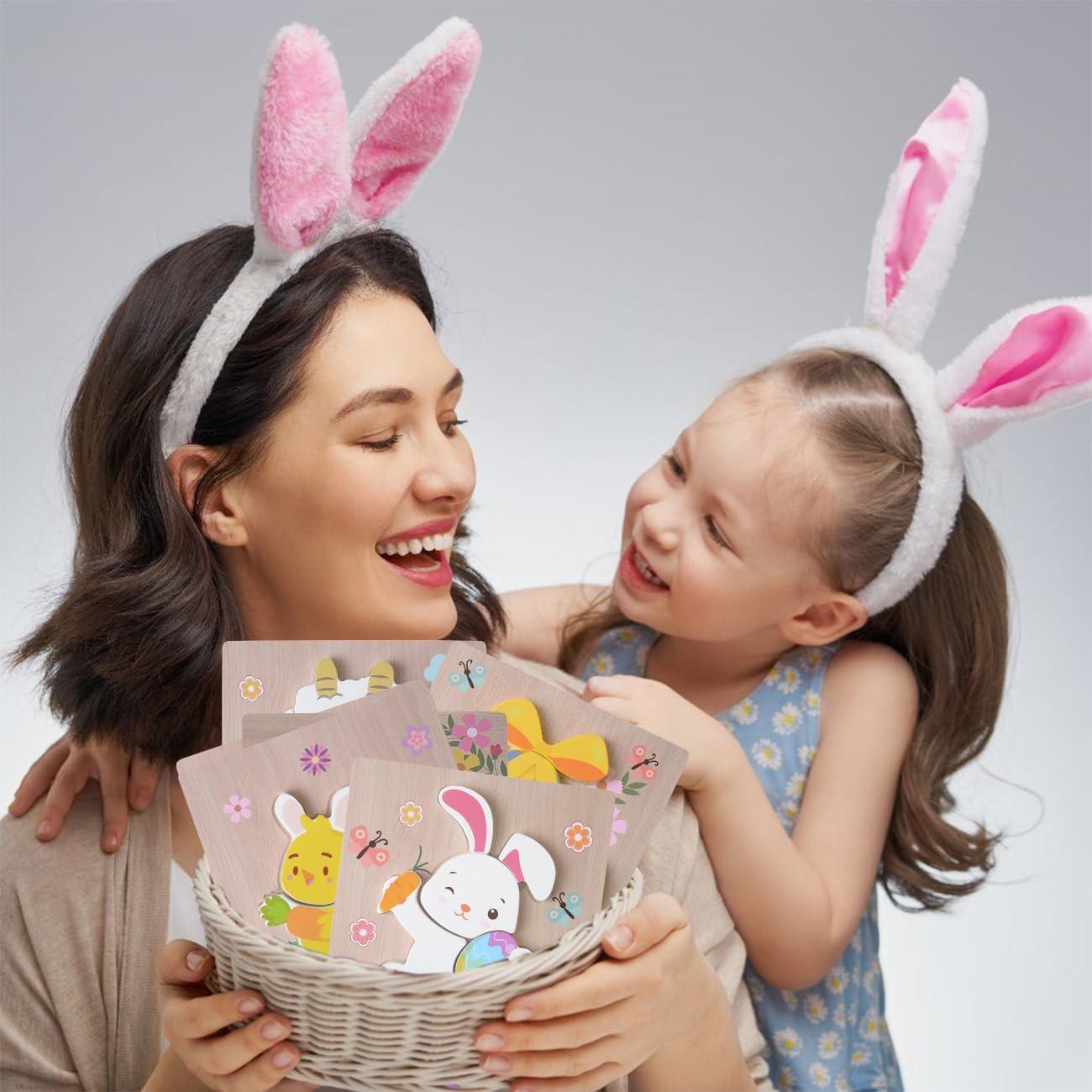 Paquete de 6 Rompecabezas de Madera YIYEE para Niños 3+