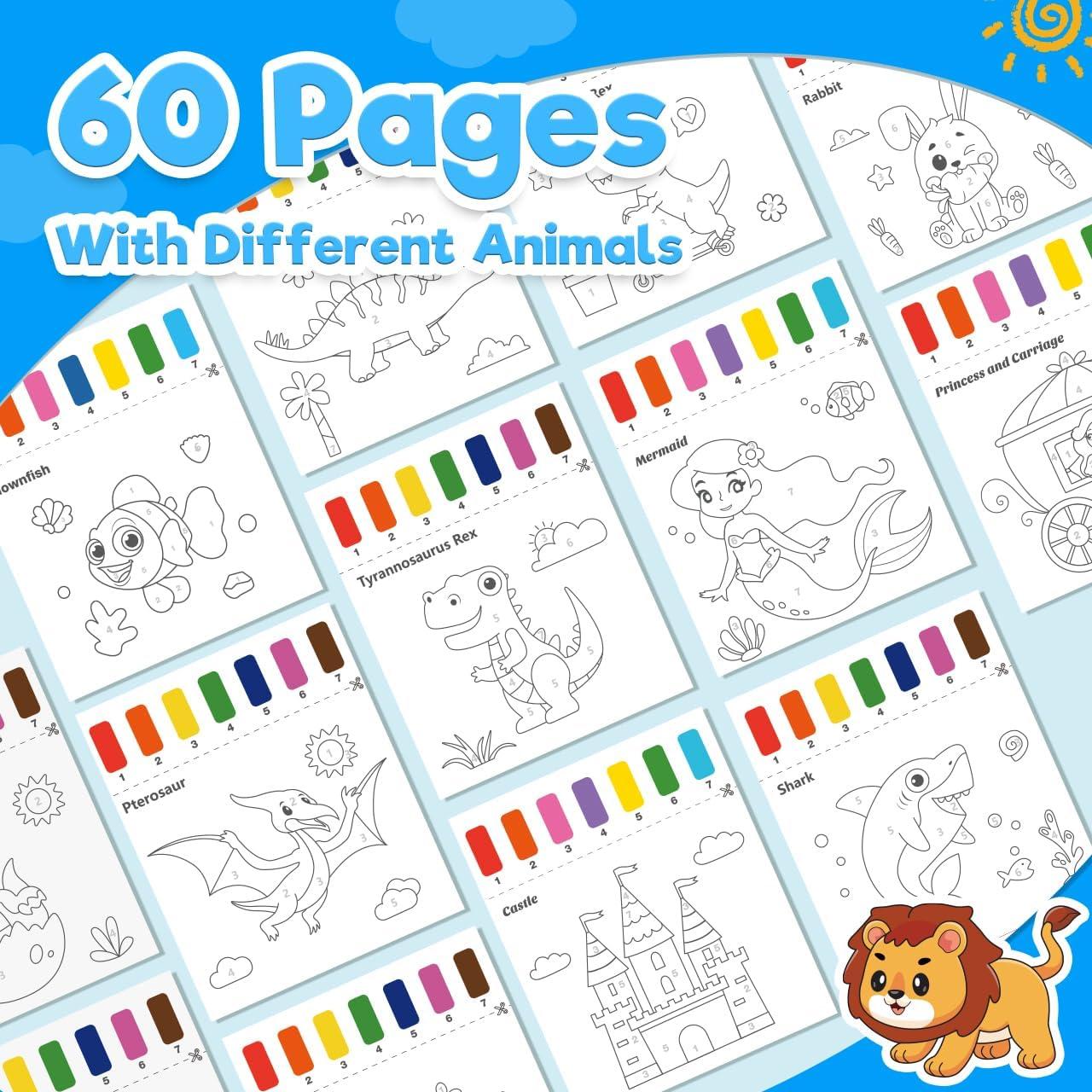 Libro de Pintura con Agua ZMLM - Acuarela para Niños 20 Hojas