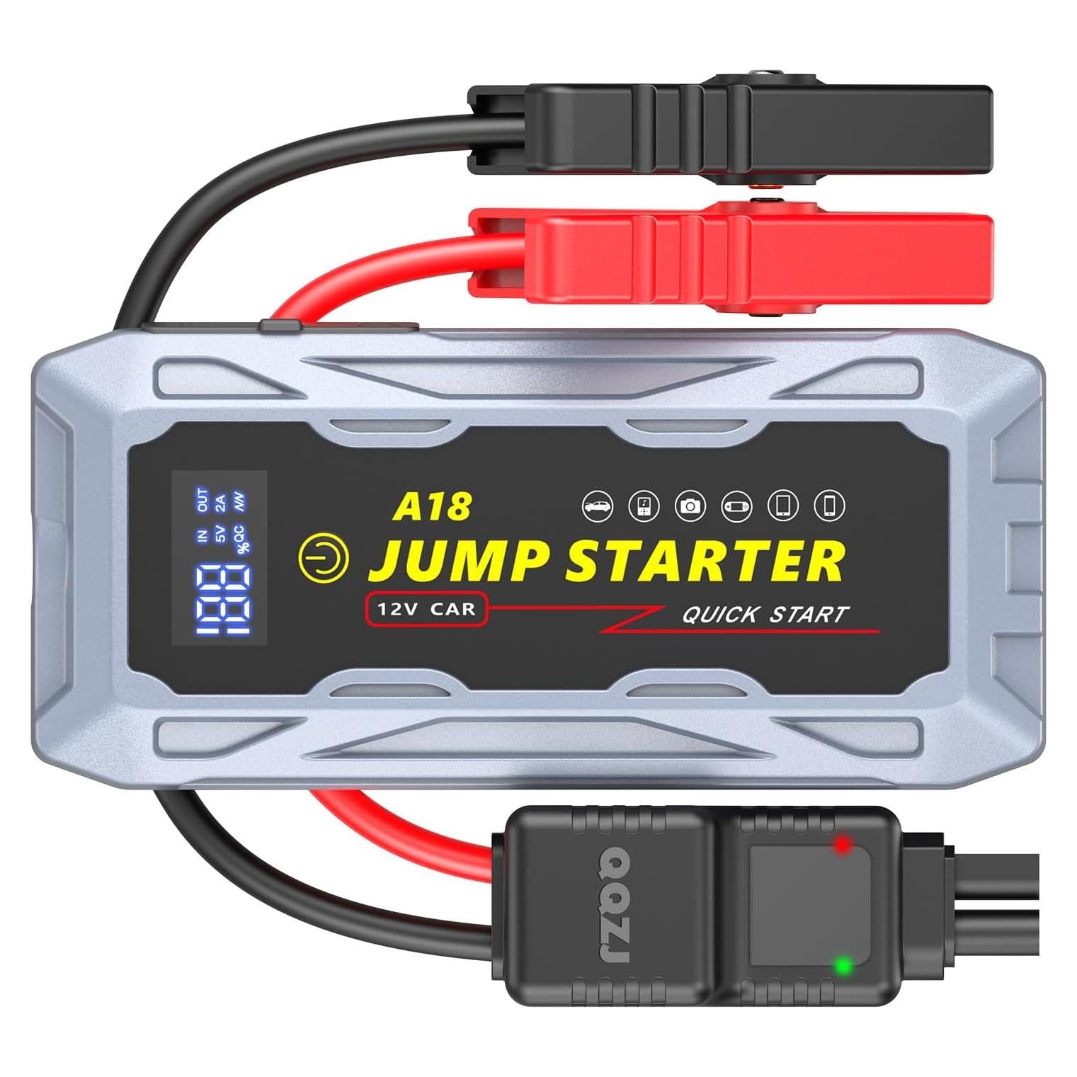 Arrancador de Coche QQZJ A18 6000A 12V Litio Portátil