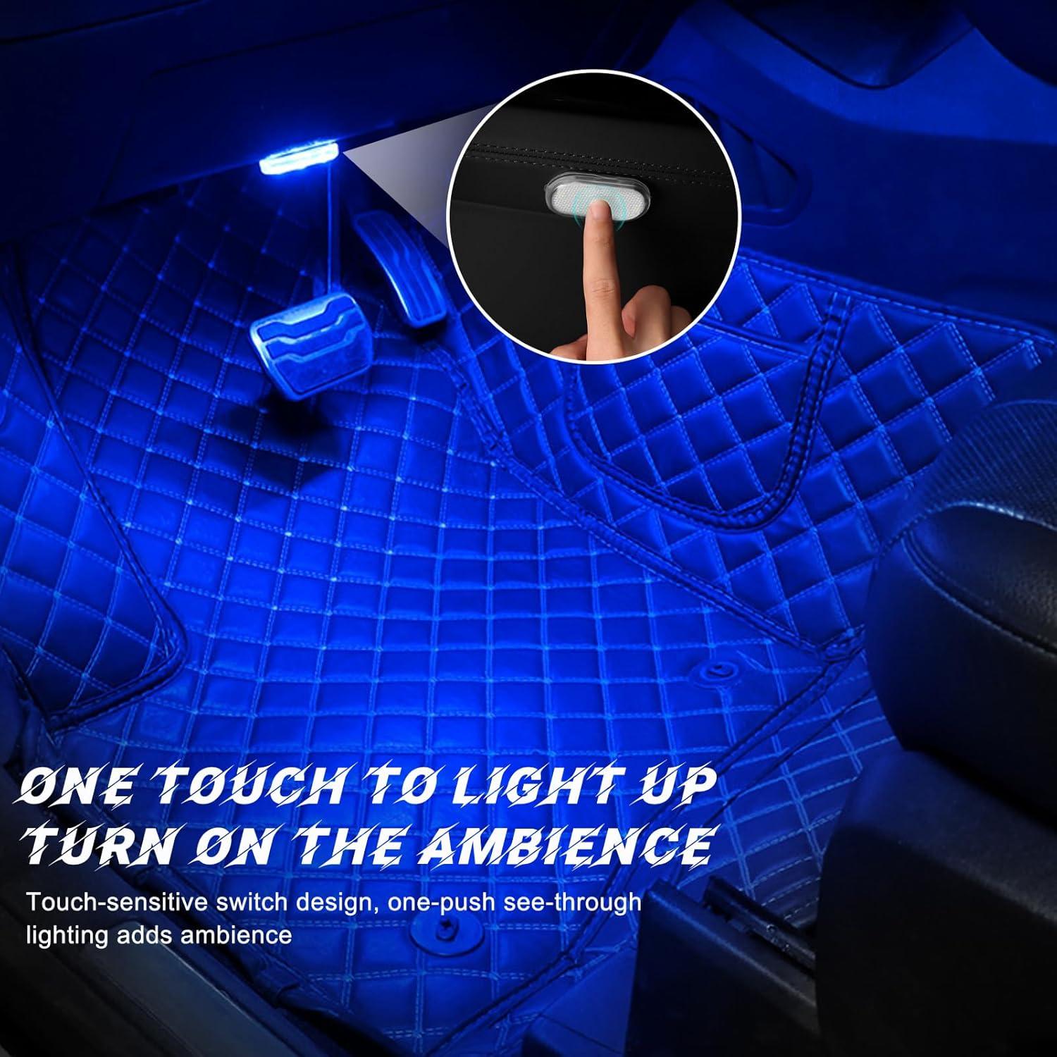 2 PCS Luces LED Inalámbricas para Auto povtii Azul