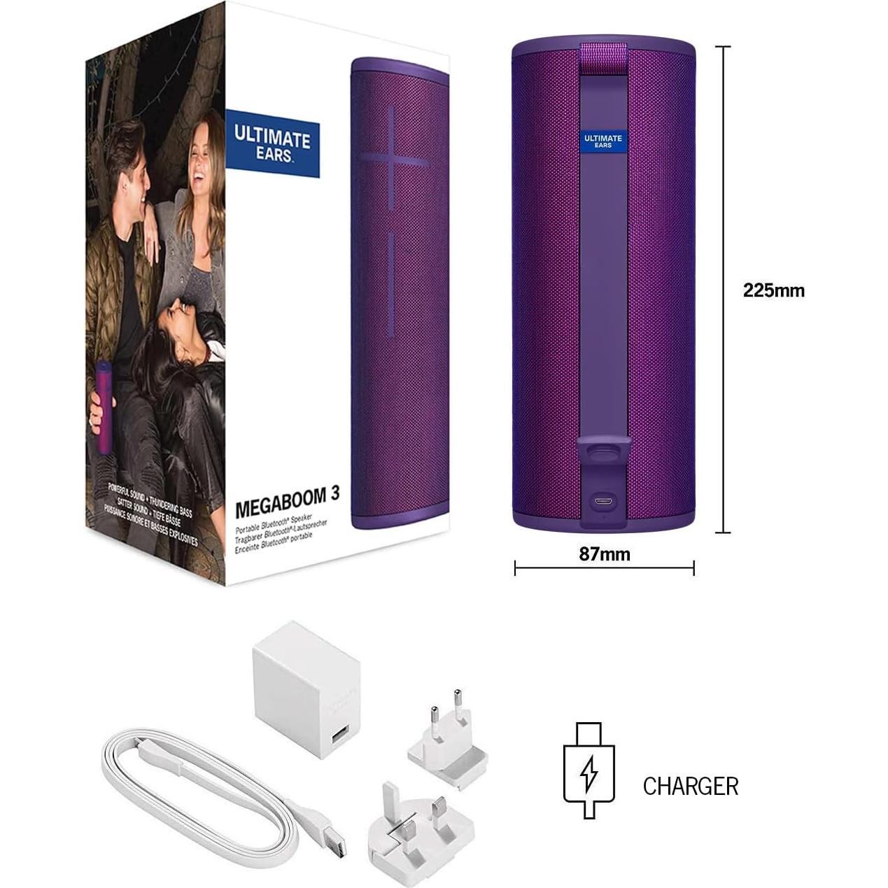 Altavoz Bluetooth Portátil Logitech MEGABOOM 3 - Púrpura