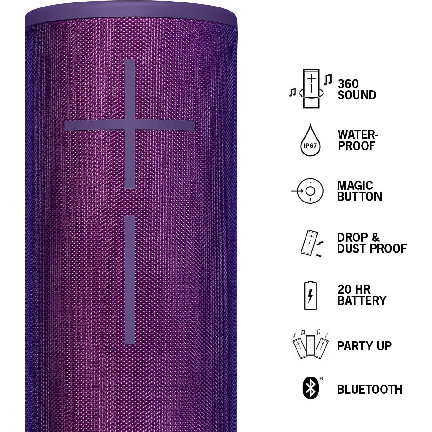 Altavoz Bluetooth Portátil Logitech MEGABOOM 3 - Púrpura