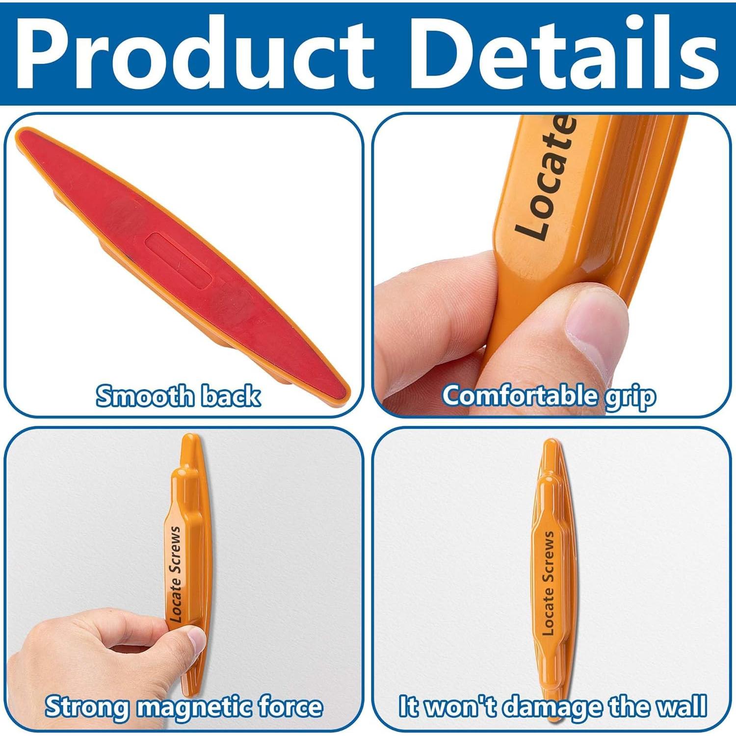 Detector de Clavos Magnético moonoom 2 Pcs, Compacto y Eficaz