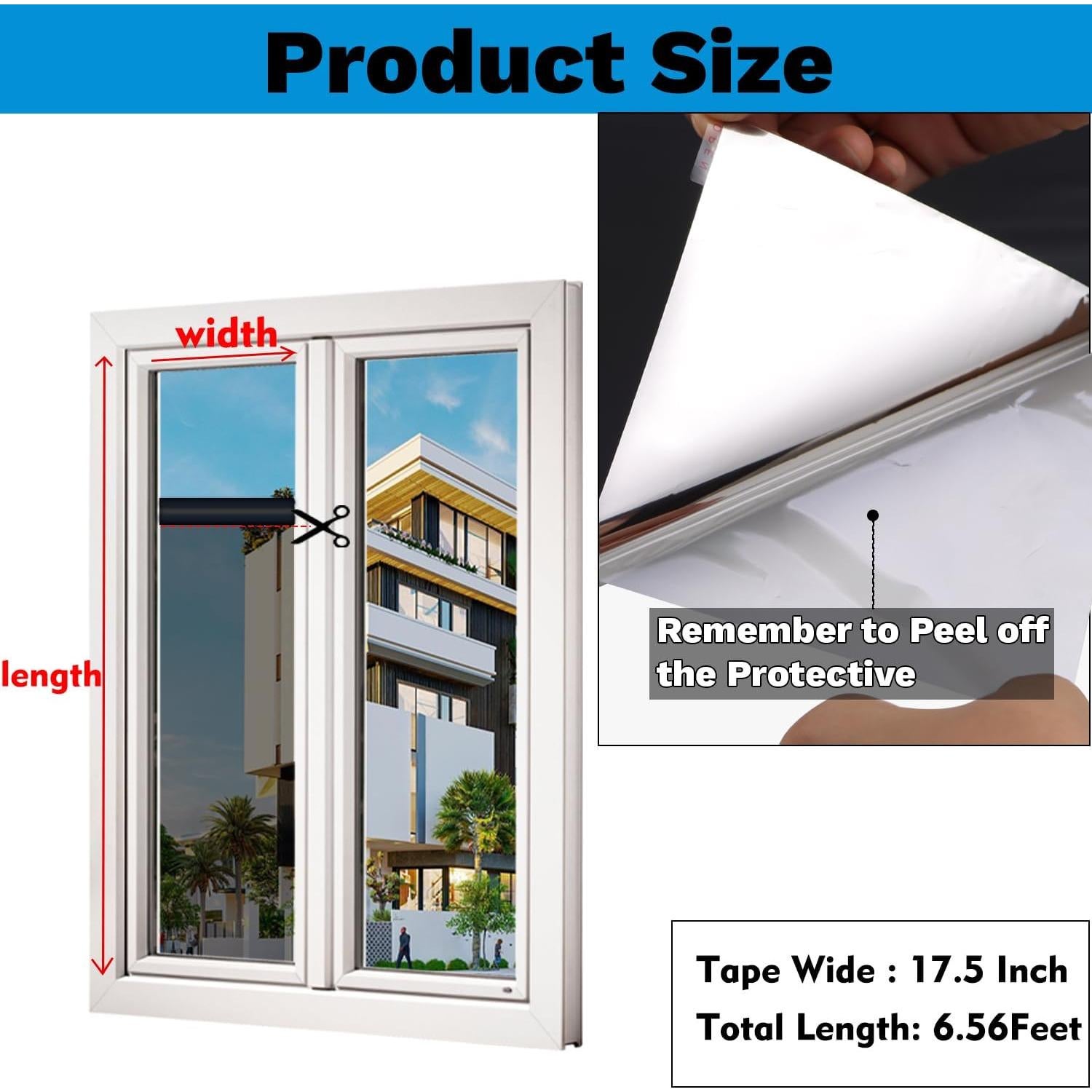 Película de Ventana Unidireccional Sunroda 44.5x200cm Negro