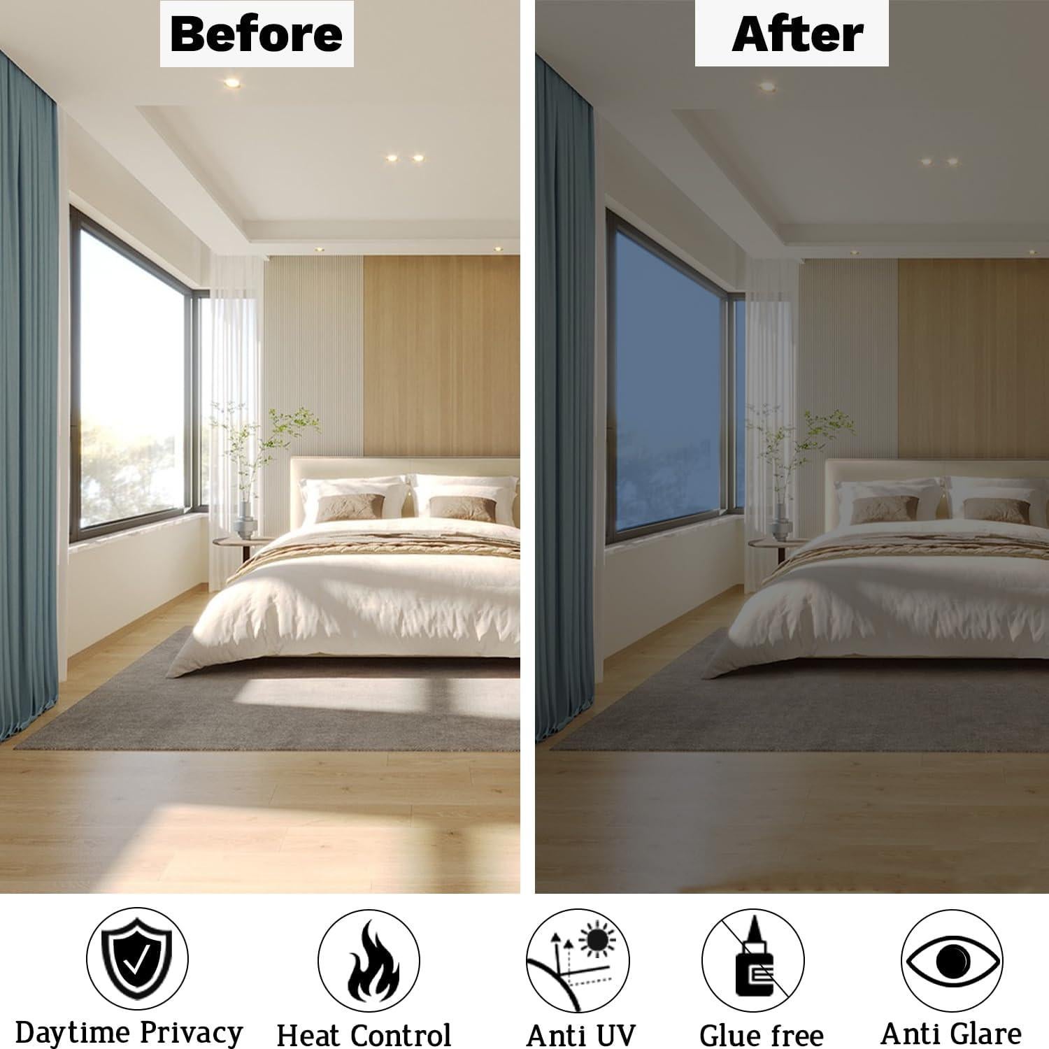 Película de Ventana Unidireccional Sunroda 44.5x200cm Negro