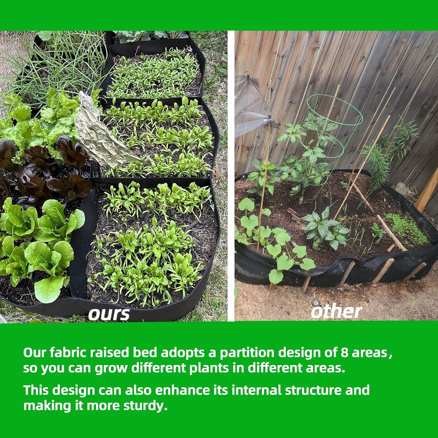 Bolsa de Jardín Elevada CJGQ 128 Galones 8 Rejillas 3x6 ft